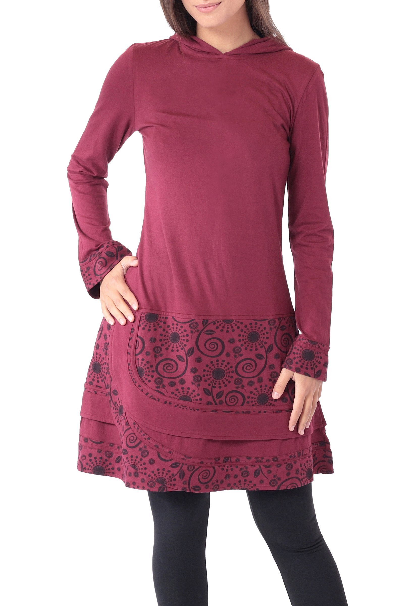 PUREWONDER Sweatkleid Langärmliges Kleid mit Zipfelkapuze günstig online kaufen