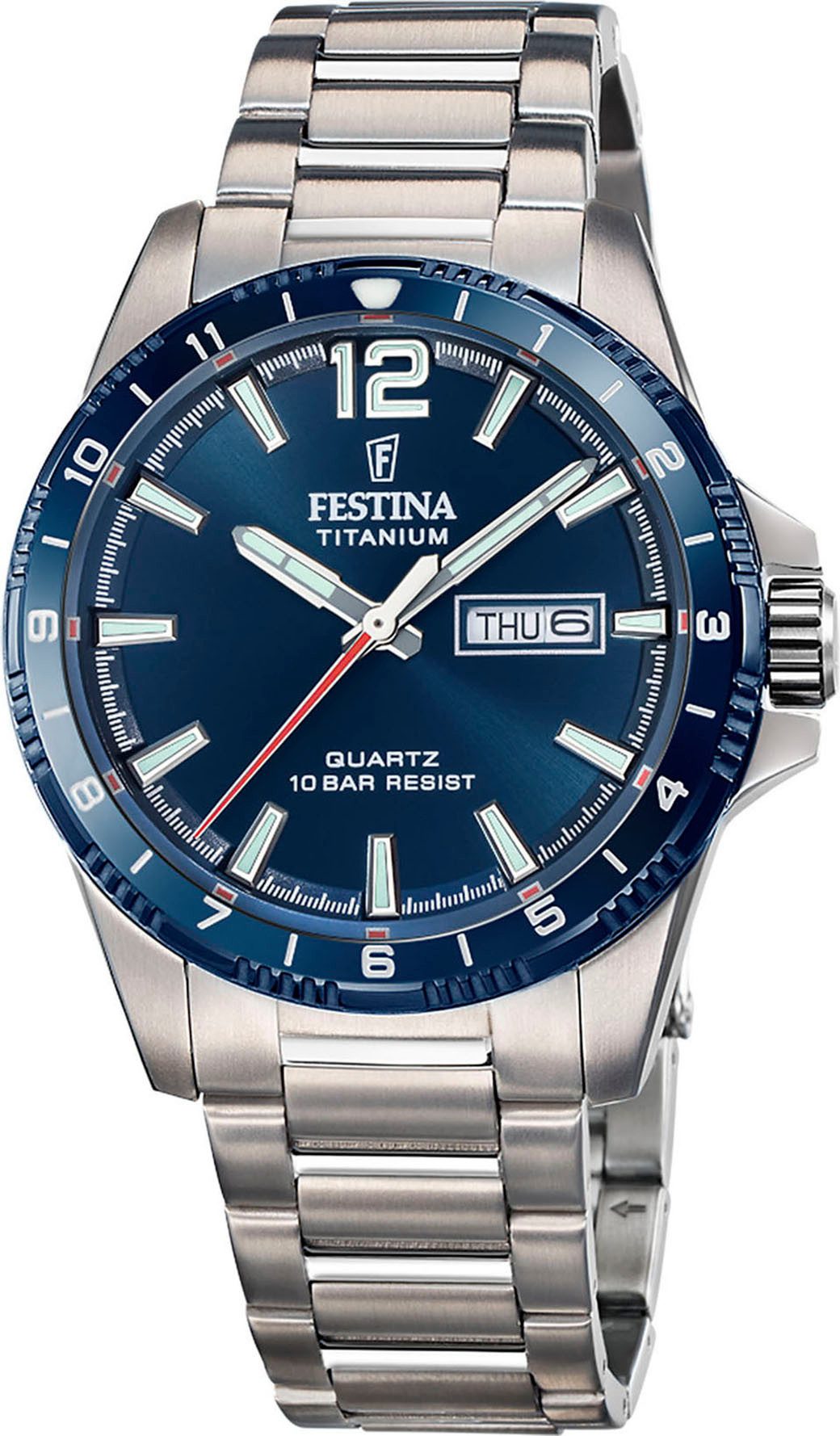 Festina Quarzuhr Calendario Titanium F20698/2, Armbanduhr, günstig online kaufen