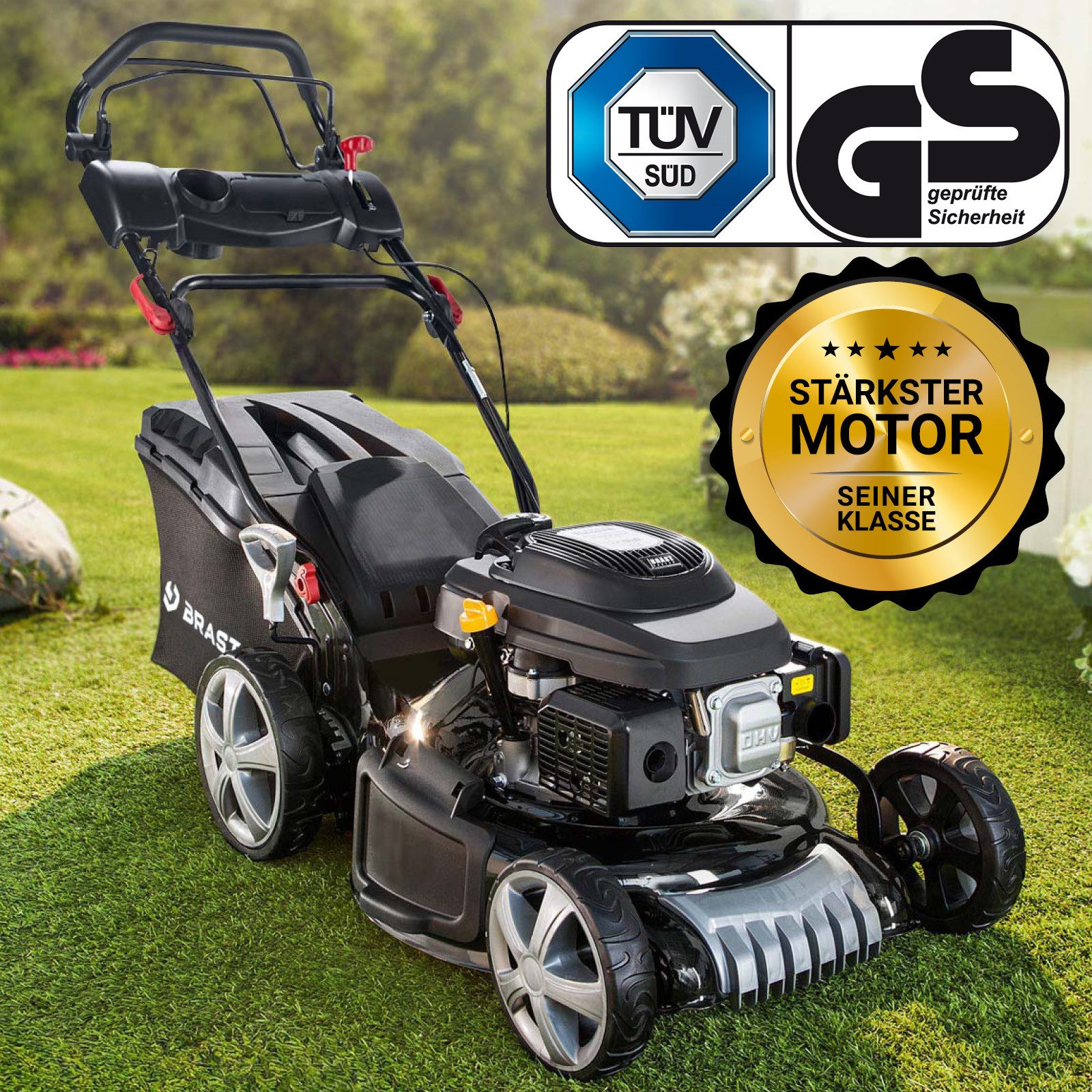 BRAST Benzinrasenmäher mit Antrieb, 5,2kW(7PS), TÜV günstig online kaufen