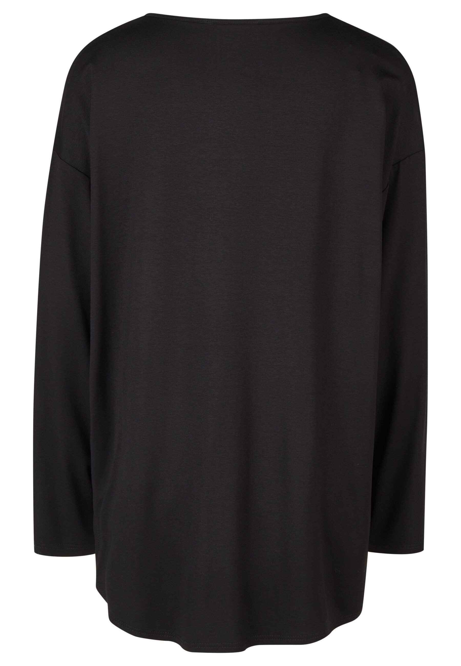 Doris Streich Longshirt (1-tlg) mit dekorativem Reißverschluss-Anhänger