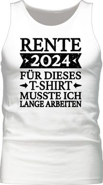 Shirtracer Tanktop Rente 2024 für dieses T-Shirt musste ich lange arbeiten - schwarz Rentner Rente