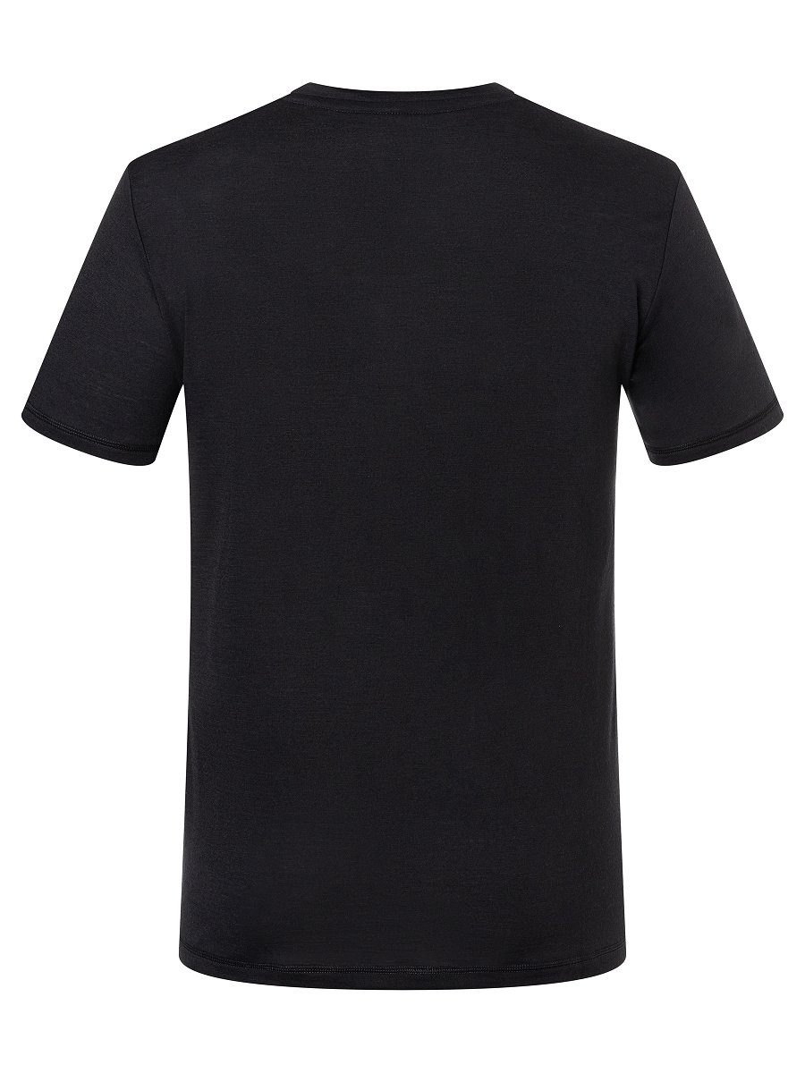 M Merino-Materialmix geruchshemmender T-Shirt Jet Merino T-Shirt SUPER.NATURAL Black SS ESSENTIAL