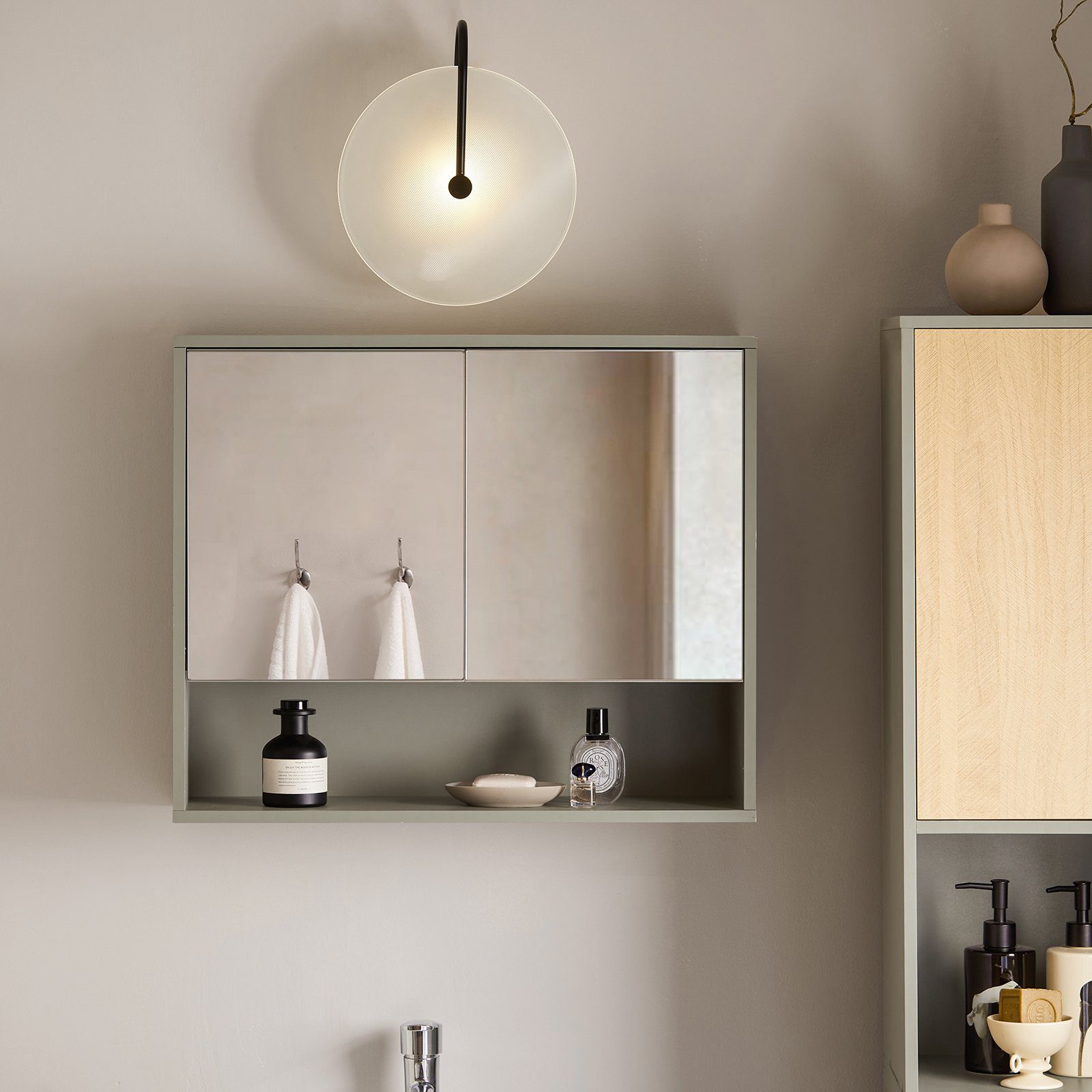 SoBuy Spiegelschrank BZR134 Hängeschrank Wandschrank Badschrank günstig online kaufen