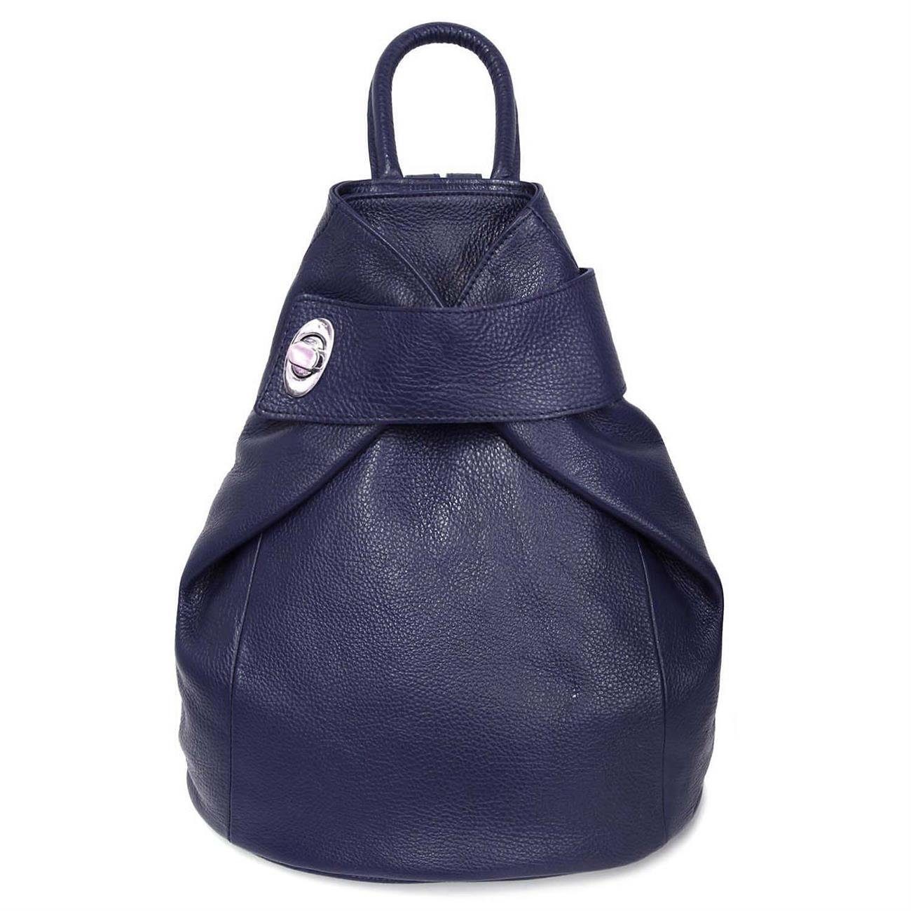 ITALYSHOP24 Rucksack Made in Italy Damen Leder Rucksack Schultertasche, als  Umhängetasche & Handtasche tragbar, XL Shopper