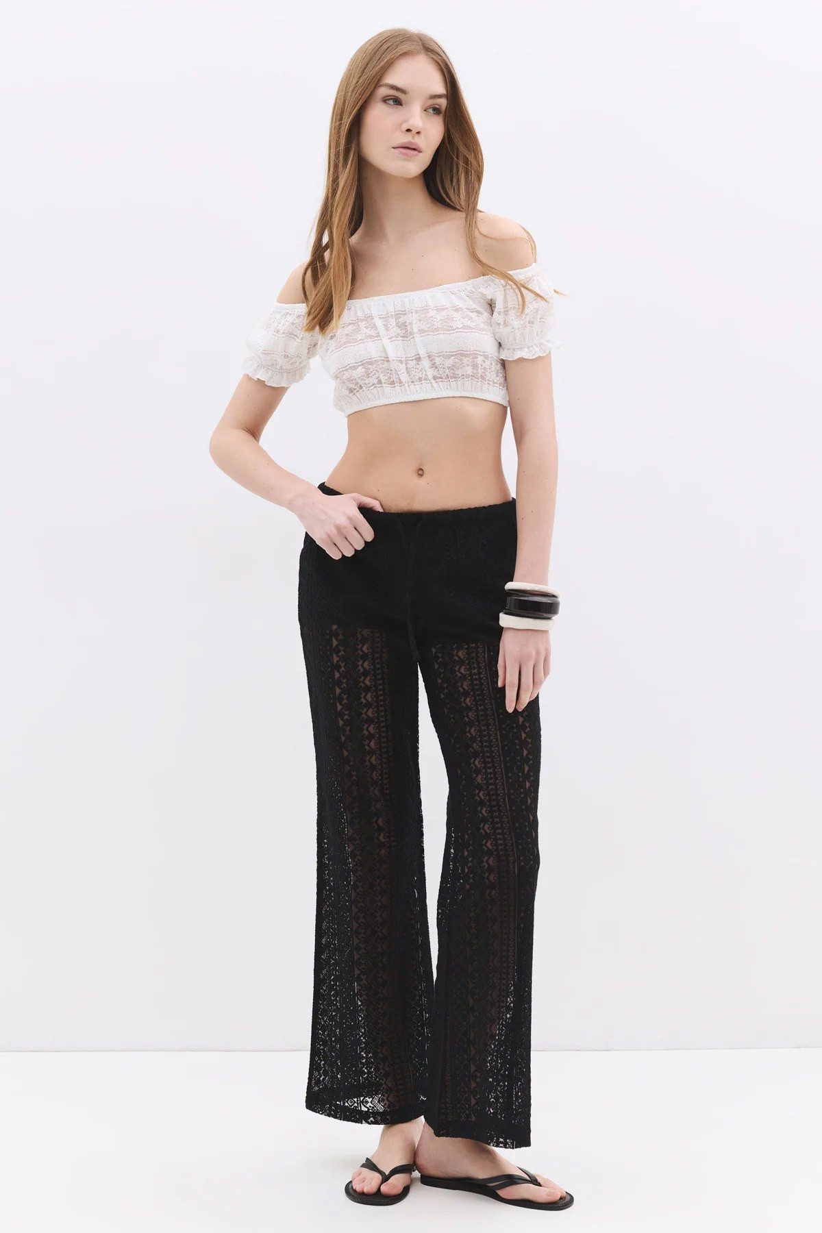 No Matter What Bequeme Jeans Strukturierte Hose mit geradem Schnitt