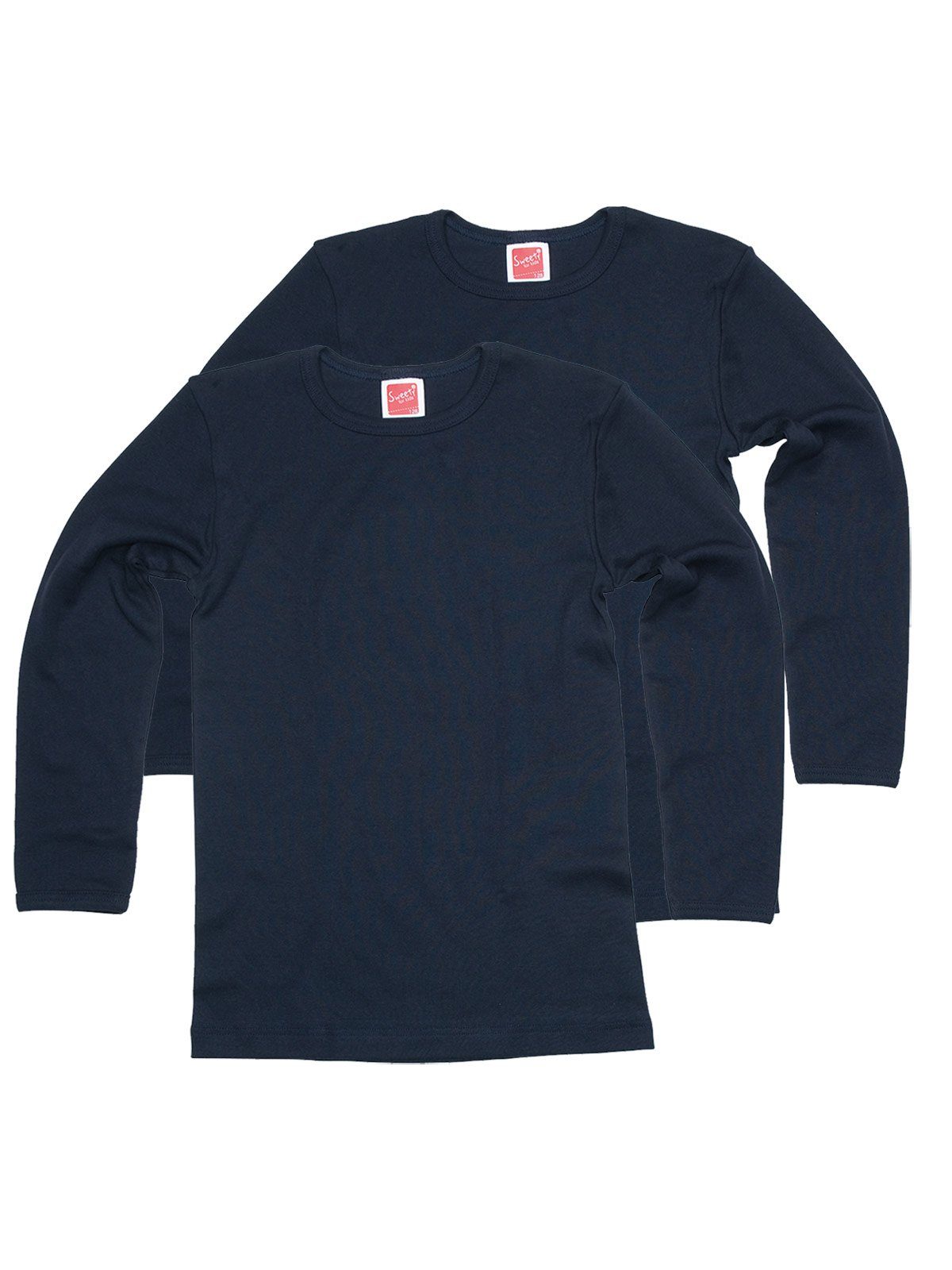 Sweety for Kids Achselhemd 2er Sparpack Kinder Shirt Winterwäsche (Spar-Set, 2-St) hohe Markenqualität navy