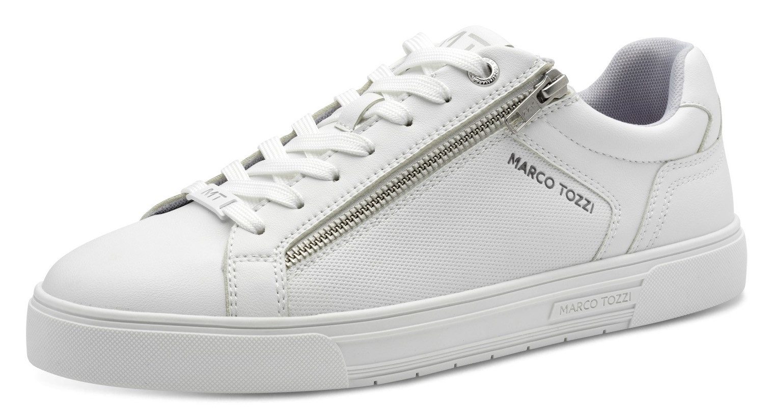 MARCO TOZZI Sneaker, Freizeitschuh, Halbschuh, Schnürschuh mit seitlicher L günstig online kaufen