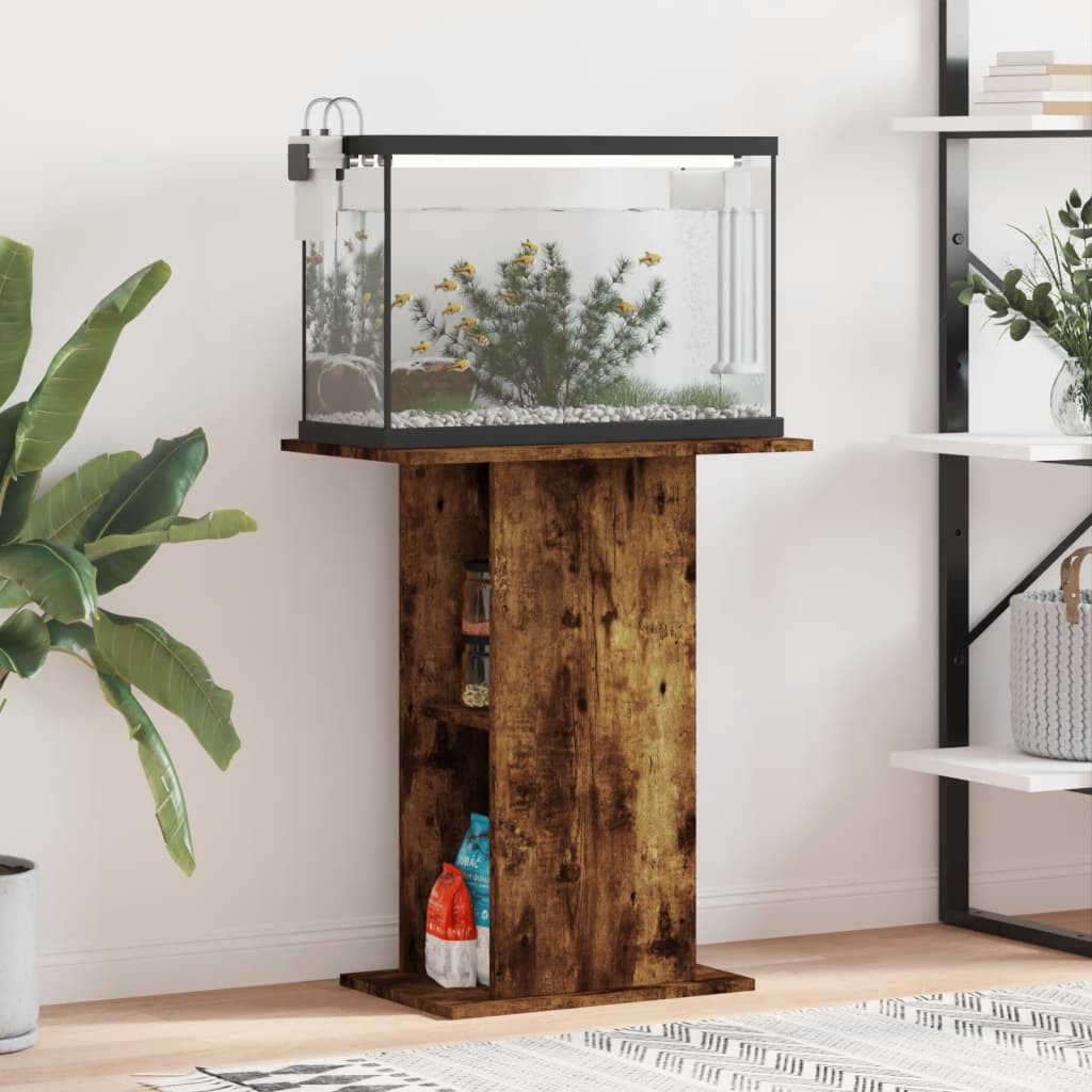 vidaXL Aquariumunterschrank Aquariumständer Räuchereiche 60,5x36x72,5 cm günstig online kaufen