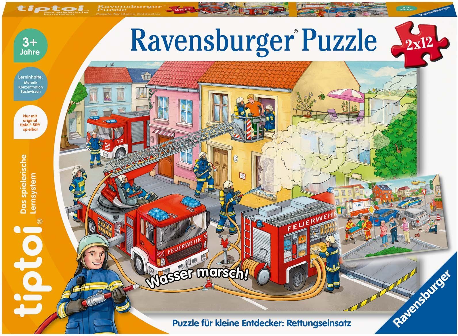 Made FSC® kleine Puzzle Puzzleteile, - tiptoi® - Puzzle Wald in Ravensburger Rettungseinsatz, schützt Europe, für weltweit Entdecker: 12