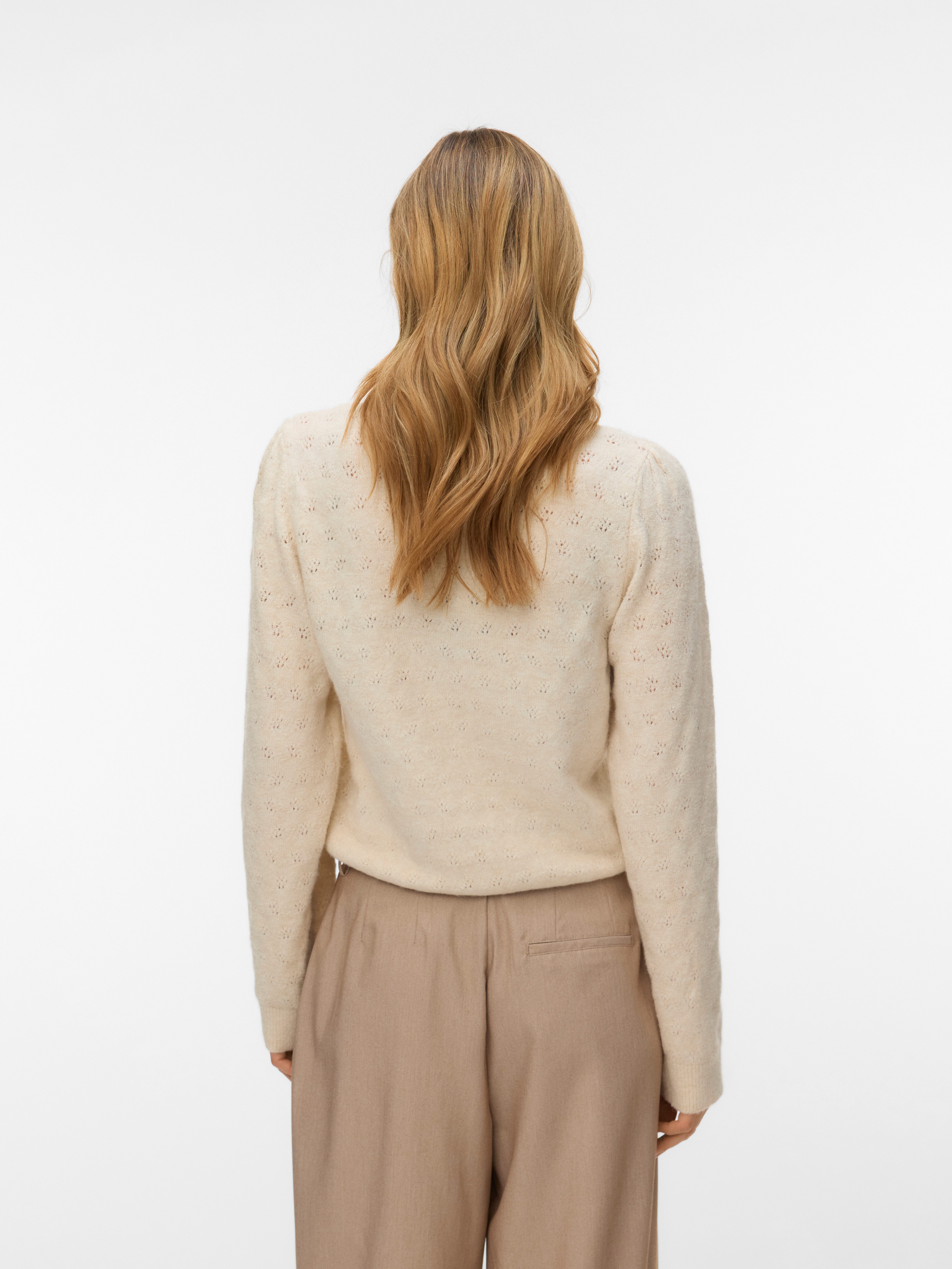 Vero Moda Strickpullover VMDOFFY STITCH LS O-NECK PULLOVER NOOS Materialmix, regular fit