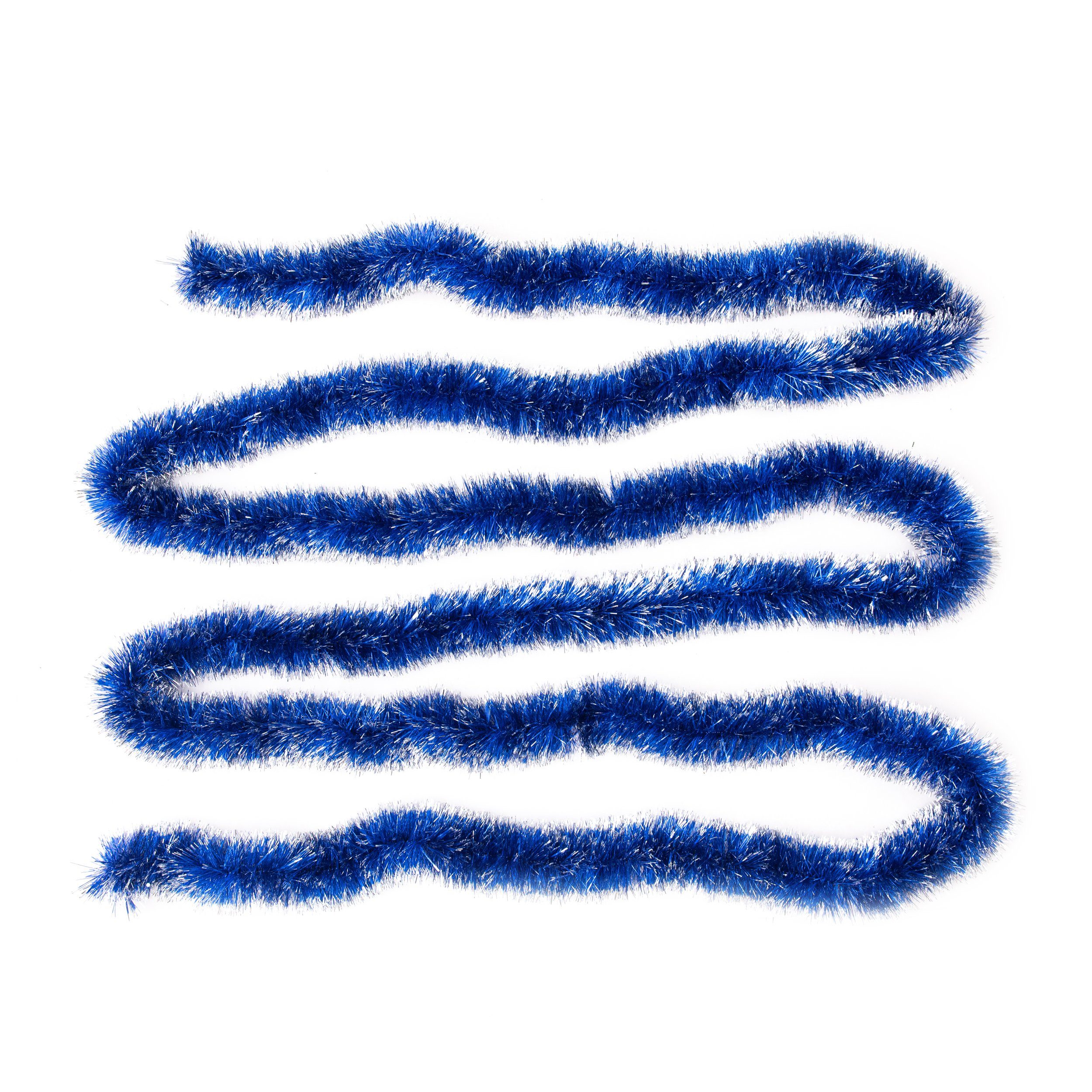 DekoPrinz® Гирлянда декоративная Weihnachtsschmuck künstlich, Marineblau-Silber, Ø70mm x 6m