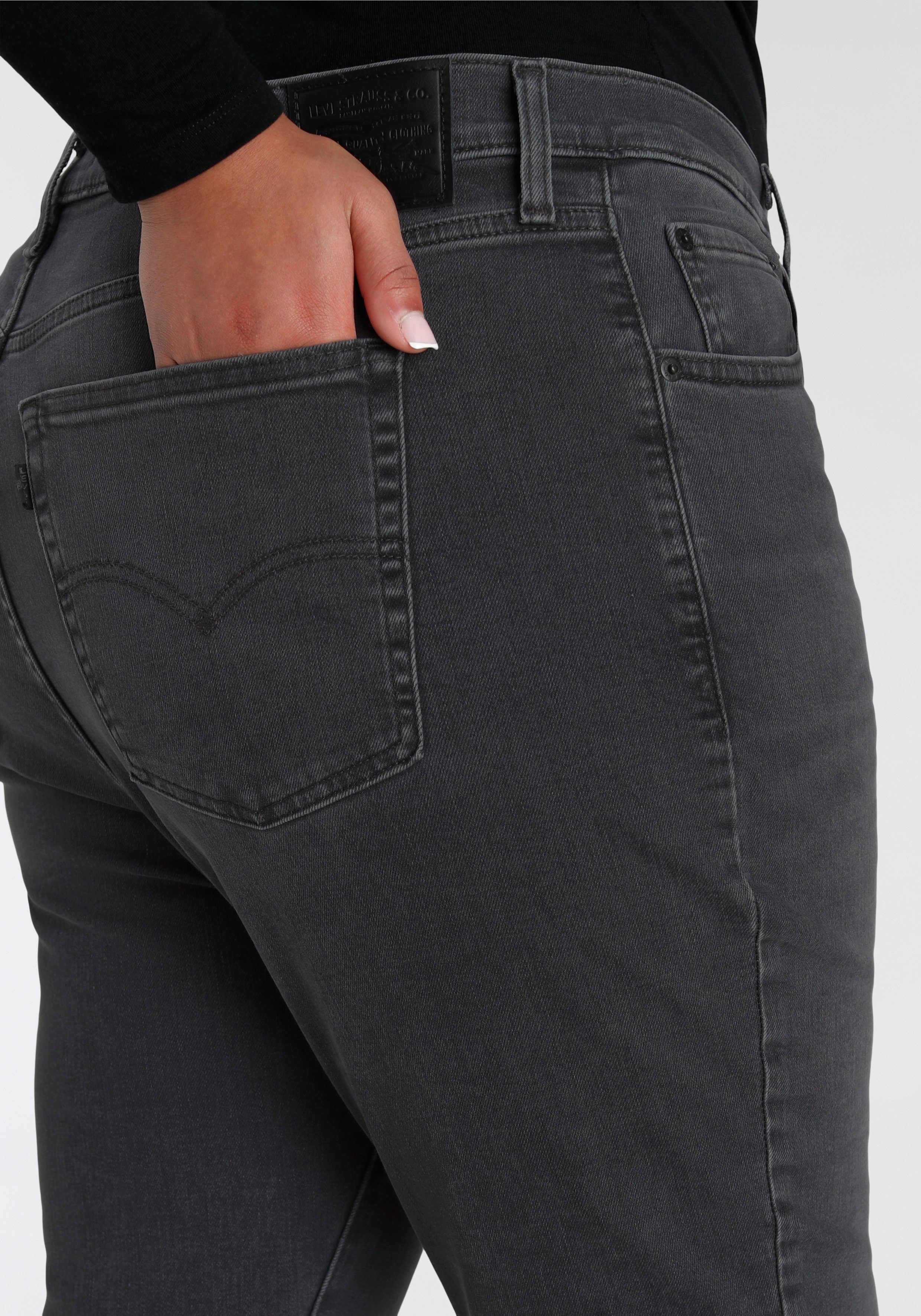 Levi's® Plus Skinny-fit-Jeans Schnitt 721 RISE PL SKINNY figurbetonter sehr HI black