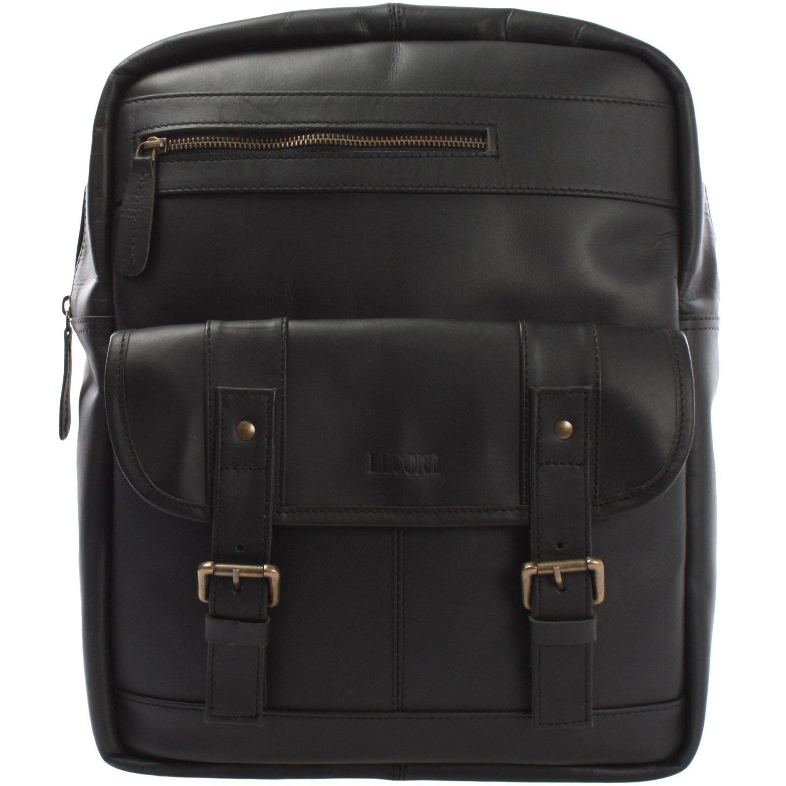 LECONI Freizeitrucksack großer Lederrucksack Wanderrucksack Echt Leder LE1018