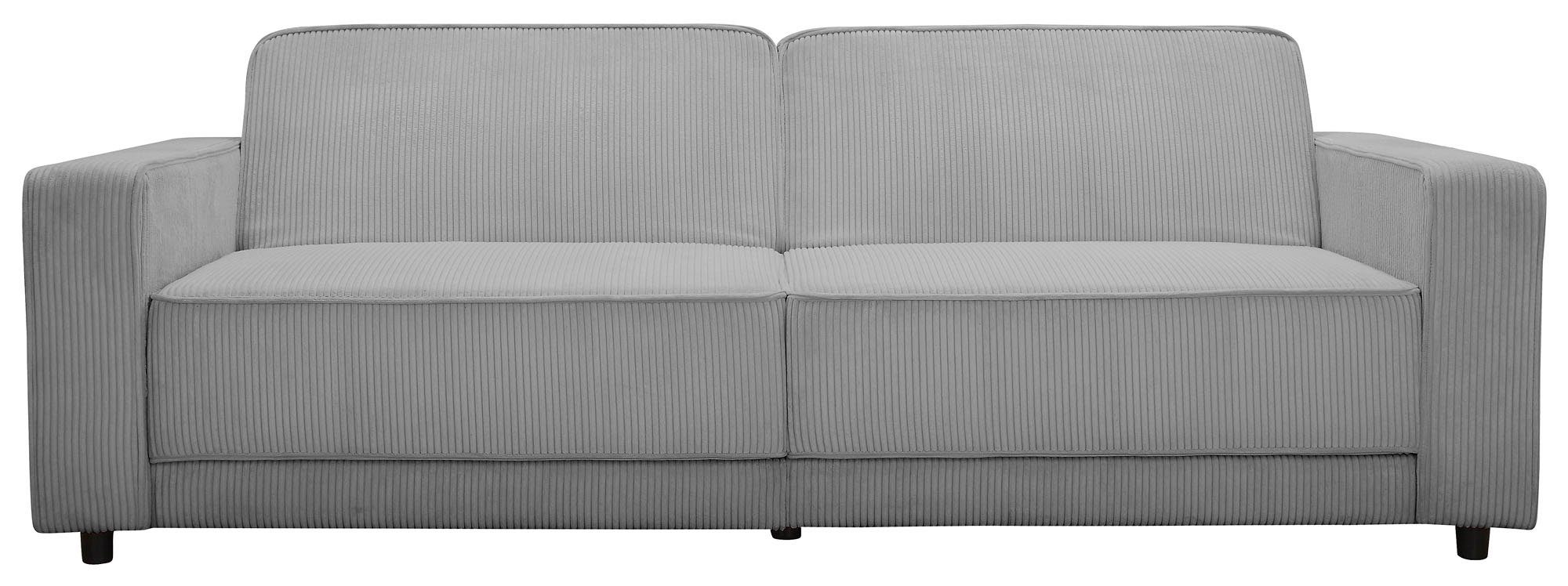 Dorel Home 3-Sitzer ALLIE Schlafsofa 225 cm, Bett-Funktion (108/190cm), trendiger Cord o. pflegeleichter Velours