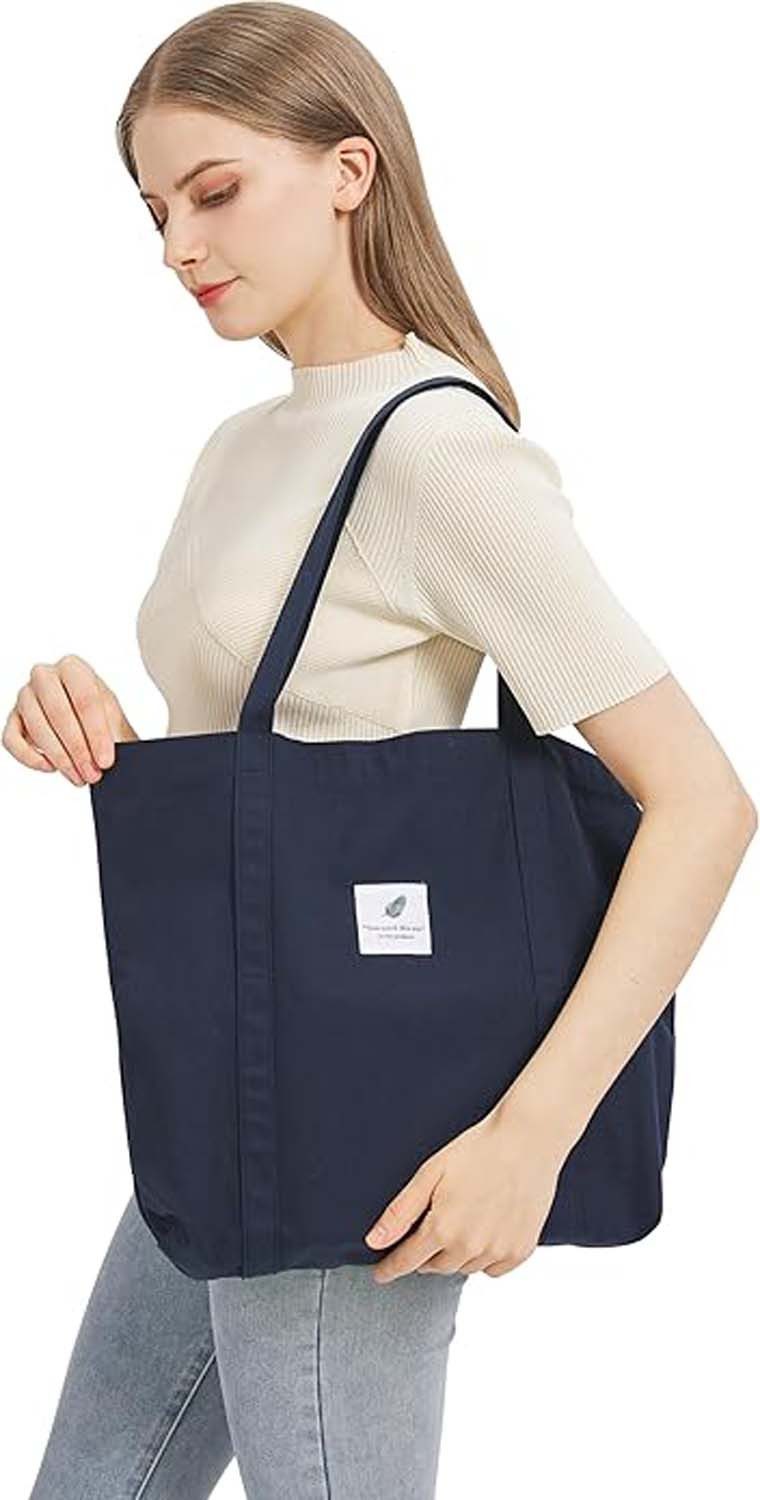 Zaewry Schultertasche Tote Tasche Einfarbige Umhängetasche Leicht