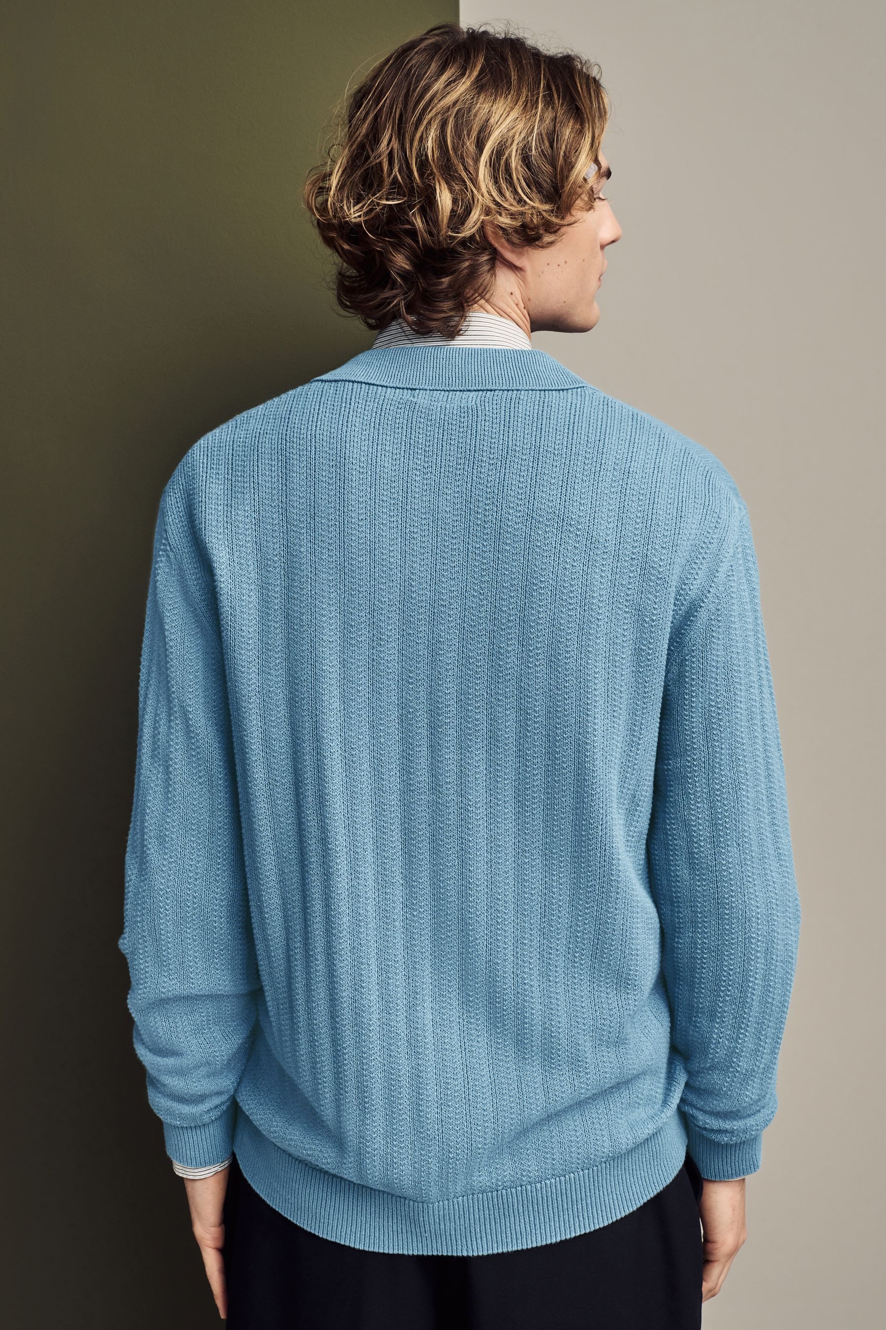 Next Strickjacke Strickjacke 100 % Baumwolle Regular Fit Struktur (1-tlg) günstig online kaufen