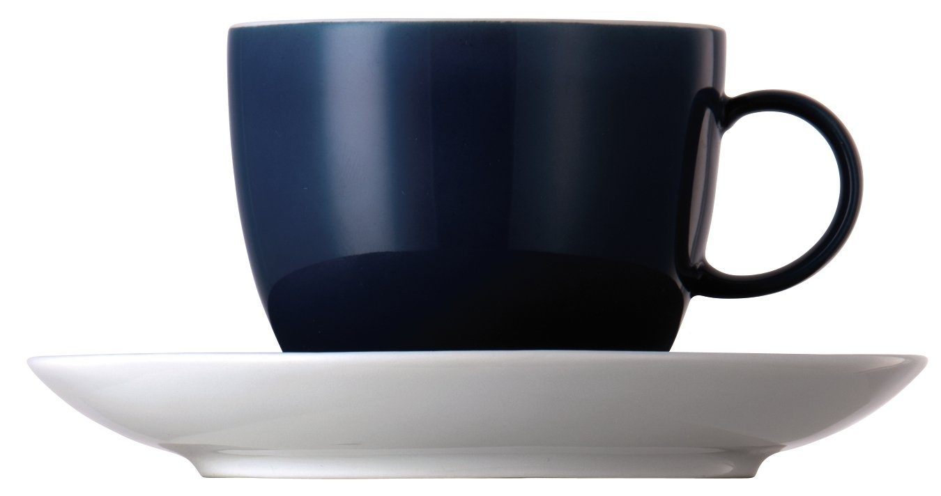 Thomas Porzellan Tasse Sunny Day Petrol Kaffeetasse 2tlg., Porzellan