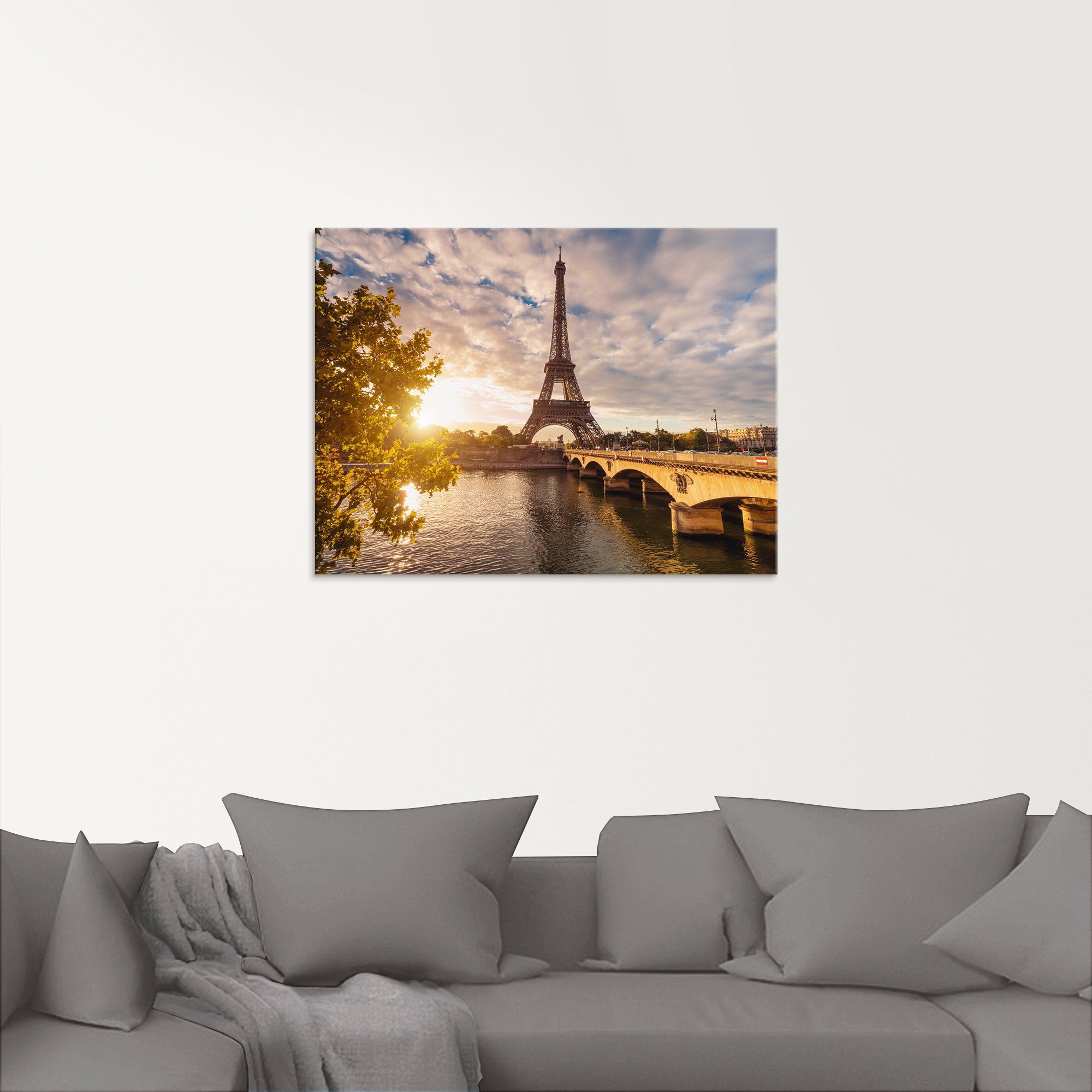 Artland Glasbild Paris Eiffelturm in Größen II, St), Gebäude verschiedenen (1