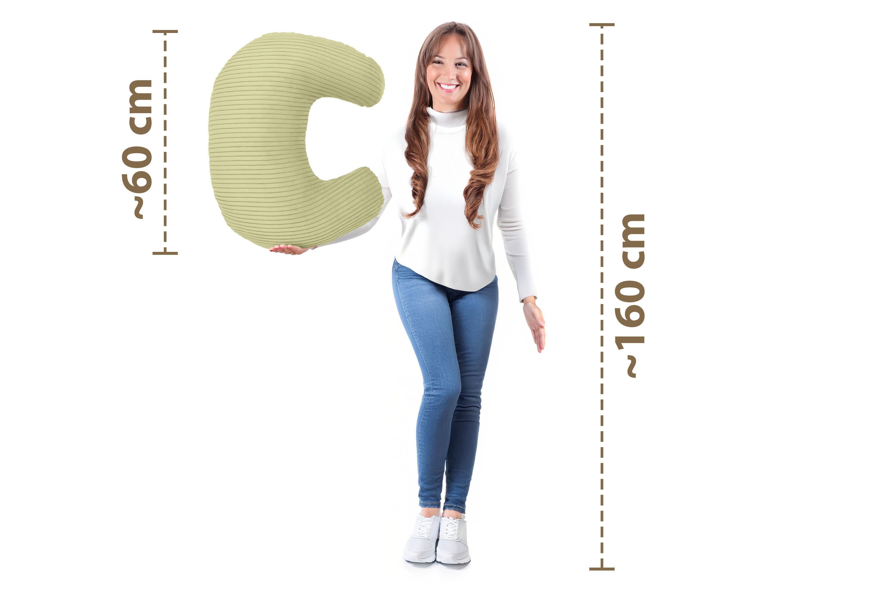 Amilian Stillkissen - Lagerungskissen - Schwangerschaftskissen mit Füllung und Bezug, Stillmond - Stillhörnchen - pregnancy pillow, für Mütter und Babys