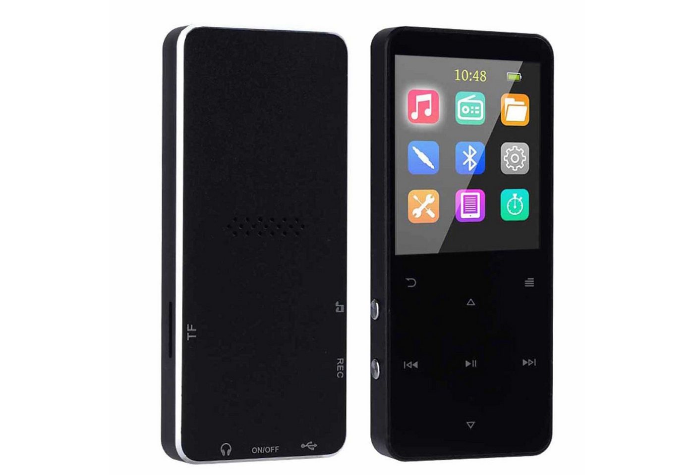 KINSI 16GB verlustfreier Bluetooth MP3, Studenten-Walkman, Musikspieler MP3-Player (16 GB, bluetooth, Fotoalbum, Wecker, E-Reader, Bluetooth 5.0, 1,8-Zoll-Farbbildschirm)