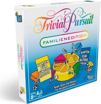 Hasbro Spiel, »Hasbro Gaming - Trivial Pursuit Familienedition - Quizspiel mit Fragen für die ganze Familie - 2.400 neue Fragen«, im Spiel sind 2.400 neue Karten enthalten