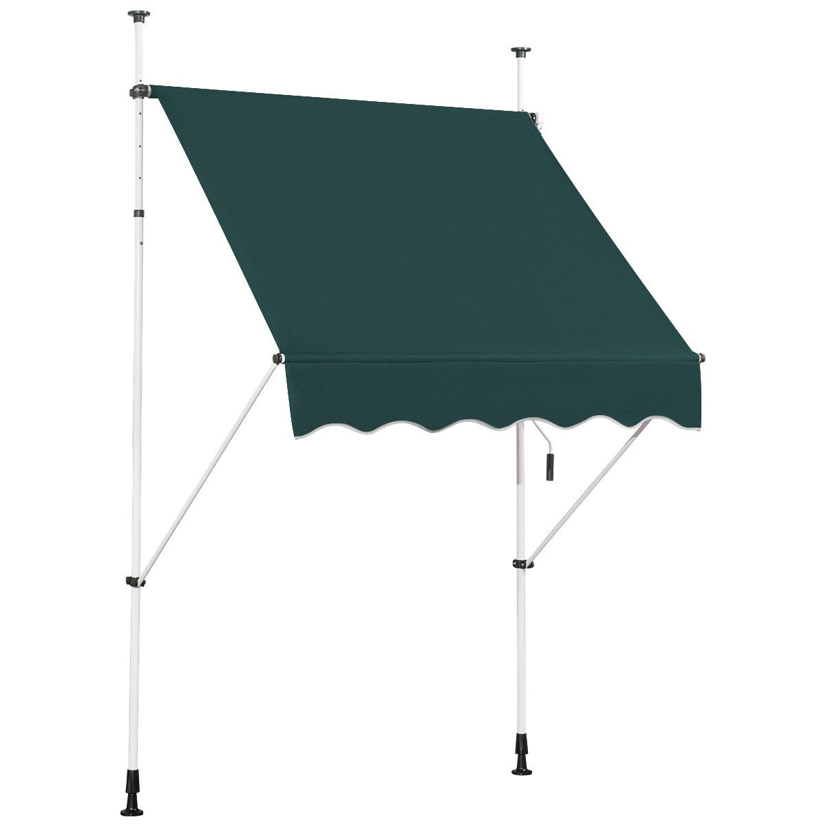 COSTWAY Klemmmarkise 150cm breit, höhenverstellbar 200-300cm, Grün günstig online kaufen
