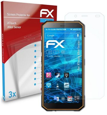 atFoliX Schutzfolie Displayschutz für XTouch XBot Senior, (3 Folien), Ultraklar und hartbeschichtet