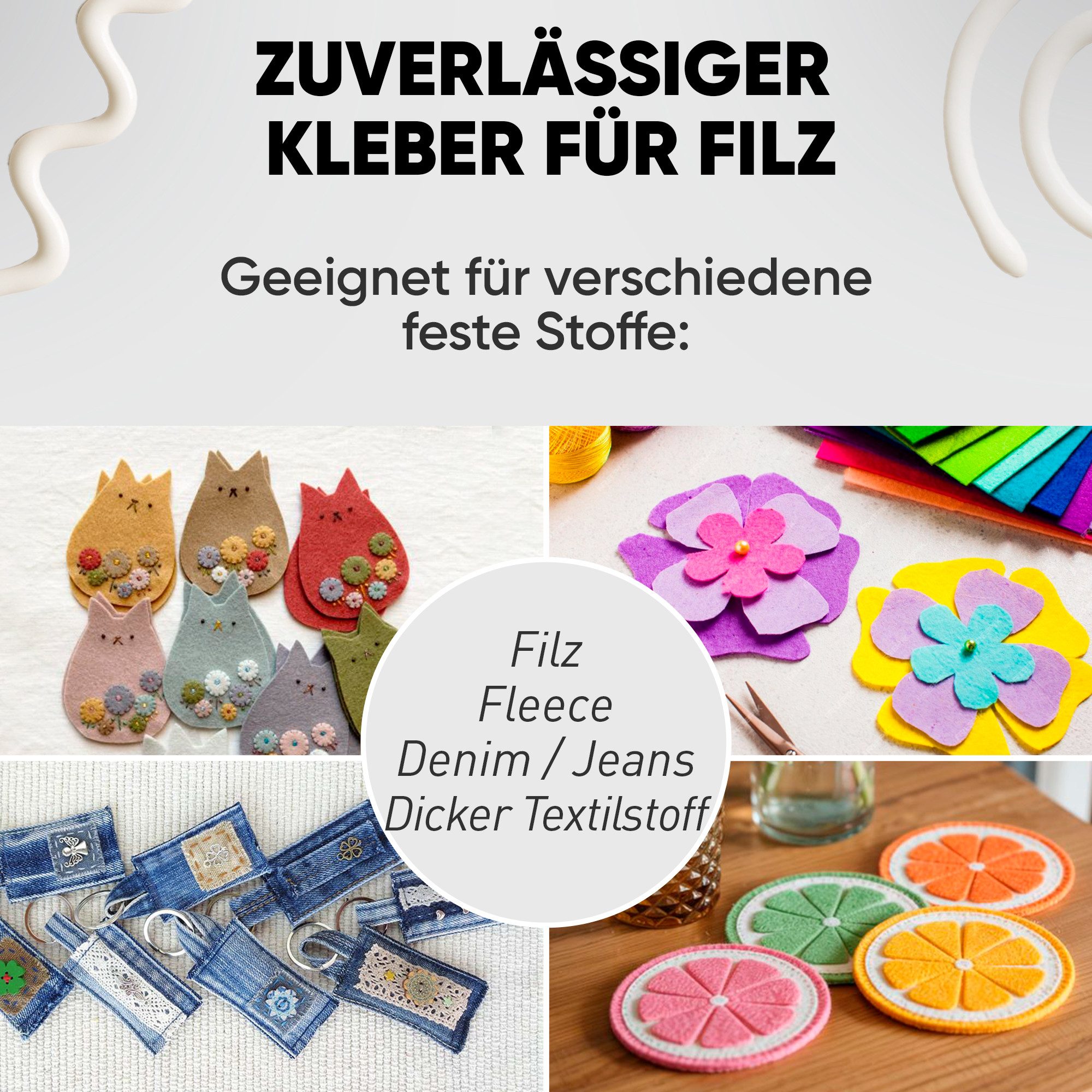 7 Artists Textilkleber 7 Artists Textilkleber Filzkleber - Jeans Kleber Wasserfest Waschbar, 80 ml
