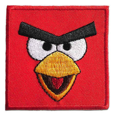 ANGRY BIRDS Aufnäher Bügelbild, Aufbügler, Applikationen, Patches, Flicken, zum aufbügeln, Polyester, Angry Birds Comic Kinder - Größe: 5,8 x 5,8 cm