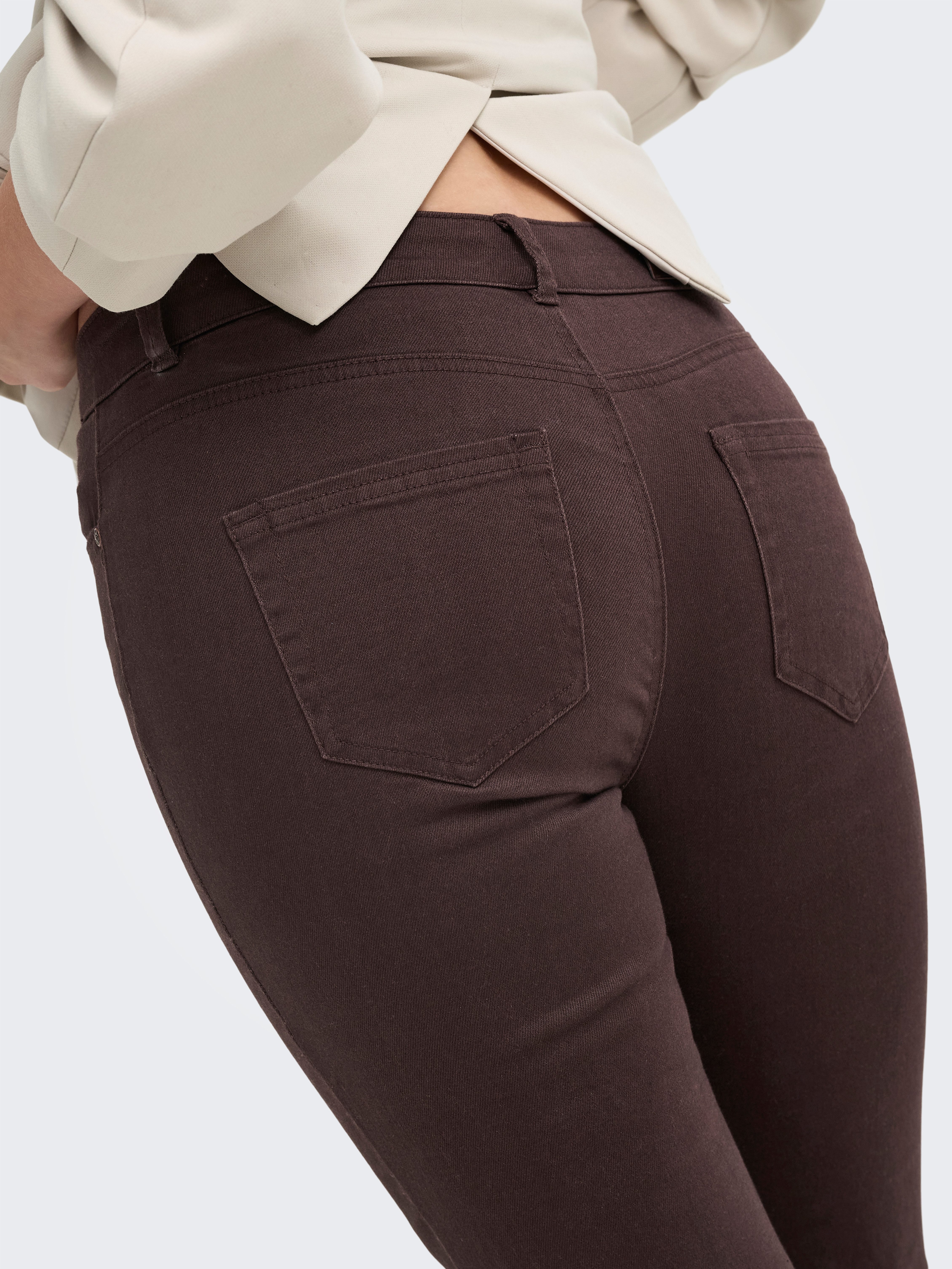 ONLY Bootcuthose ONLBLUSH MID FLARED COLOUR PANT PNT NOOS Baumwollmischung, bootcut fit