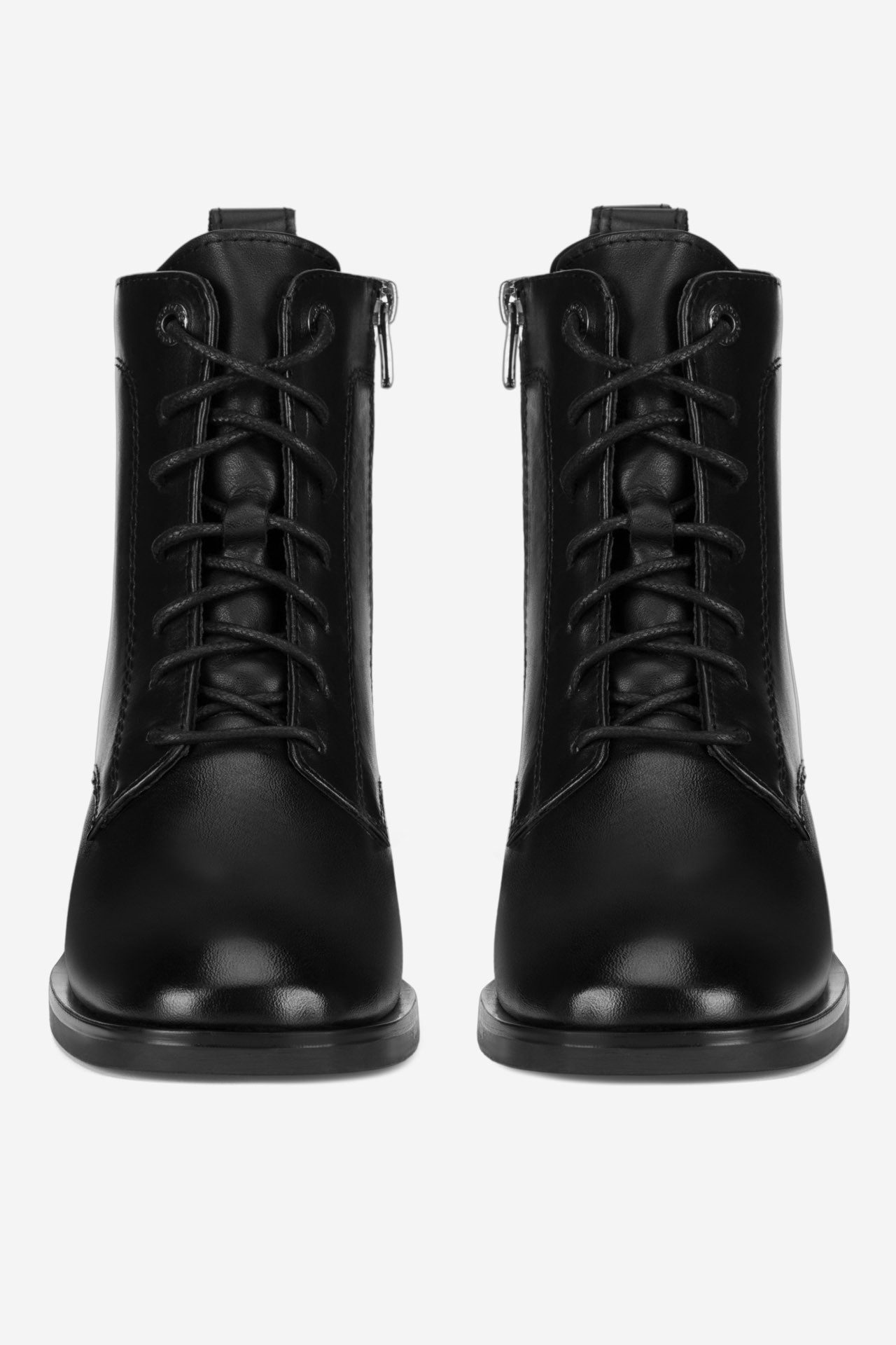 LASOCKI LASOCKI Damen Stiefel – Schwarze klassische Stiefeletten aus Leder Stiefel