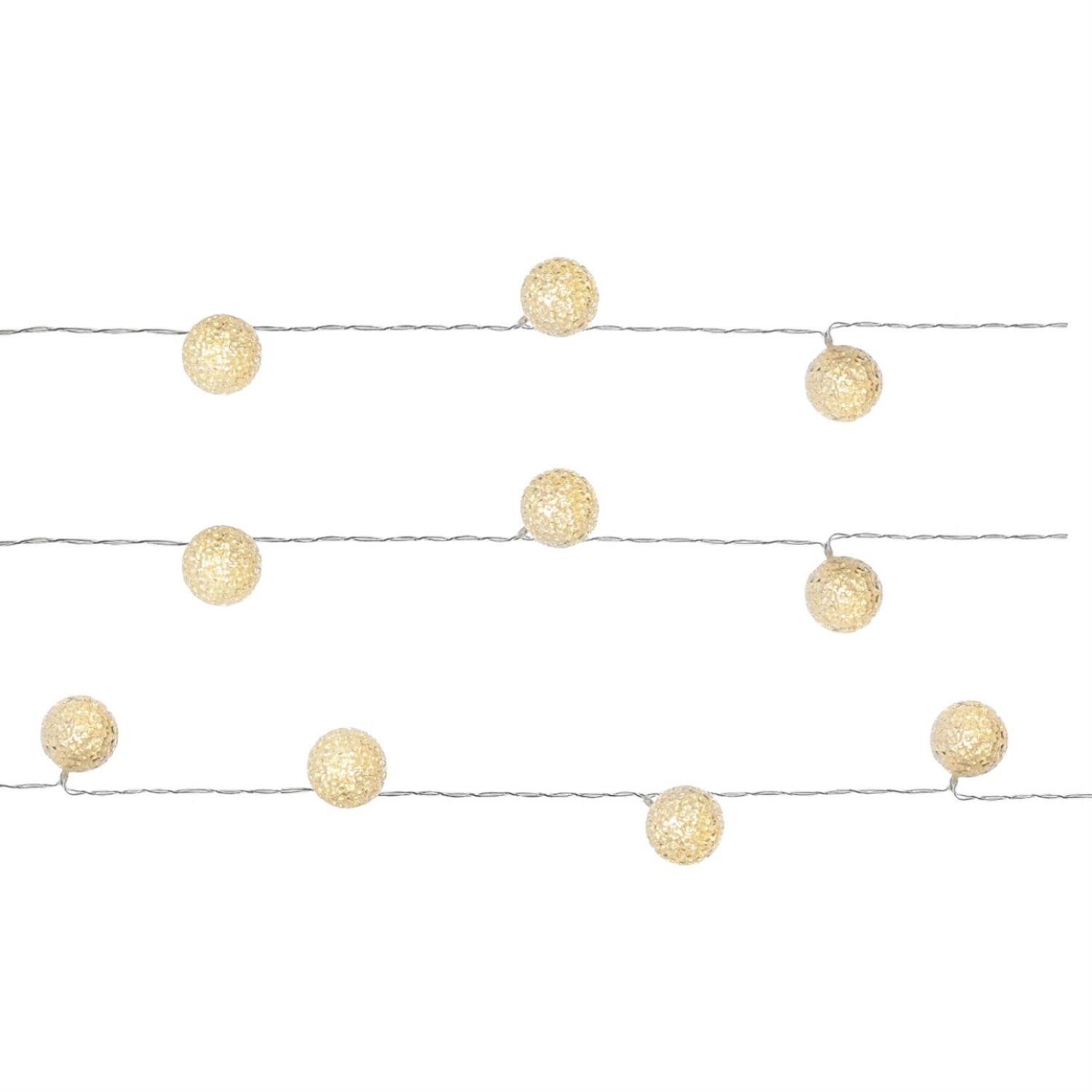 MARELIDA LED-Lichterkette Kugeln 10 Vinyl Bälle Softball 4cm warmweiß Batte günstig online kaufen