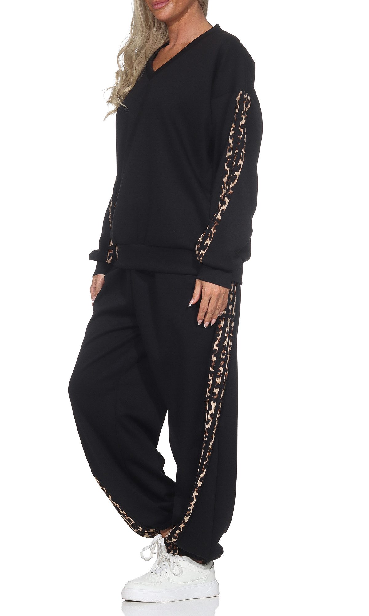 Jogginganzug Damen Jogginganzug 109 36-42 Schwarz