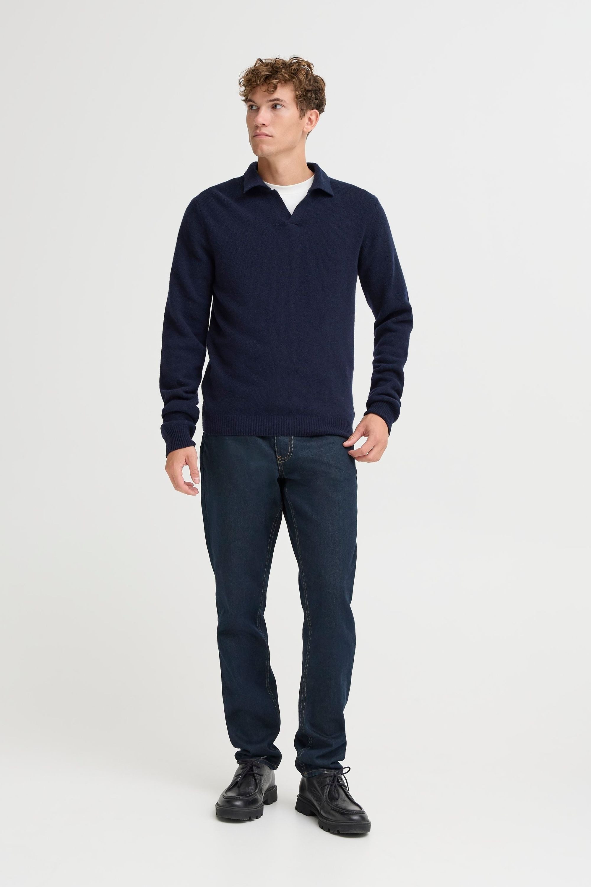 Casual Friday Strickpullover CFKarl Modischer Polo-Pullover