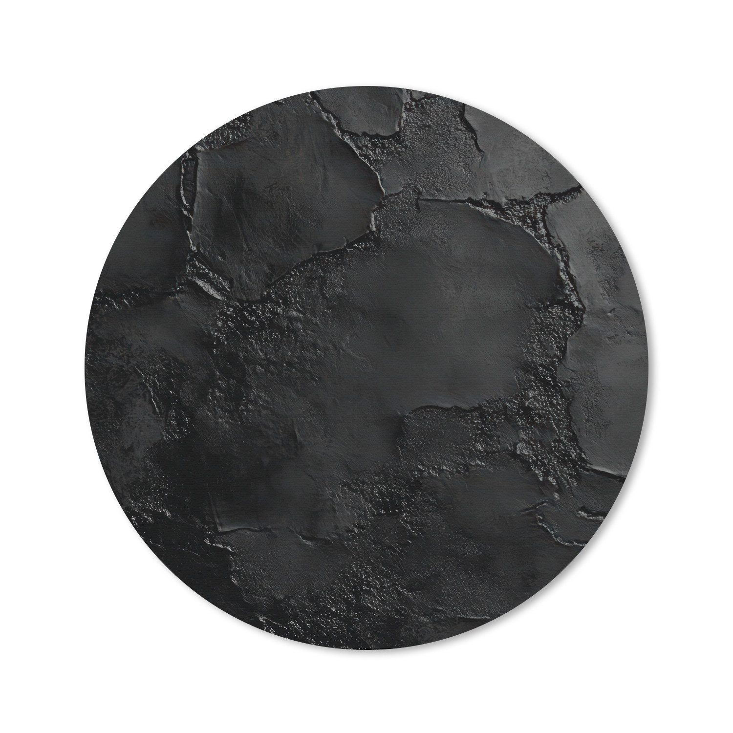 MuchoWow Mauspad Schwarz - Farbe (1-St), Büro für Tastatur und Maus, Mousepad Gaming, Rund 20x20 cm