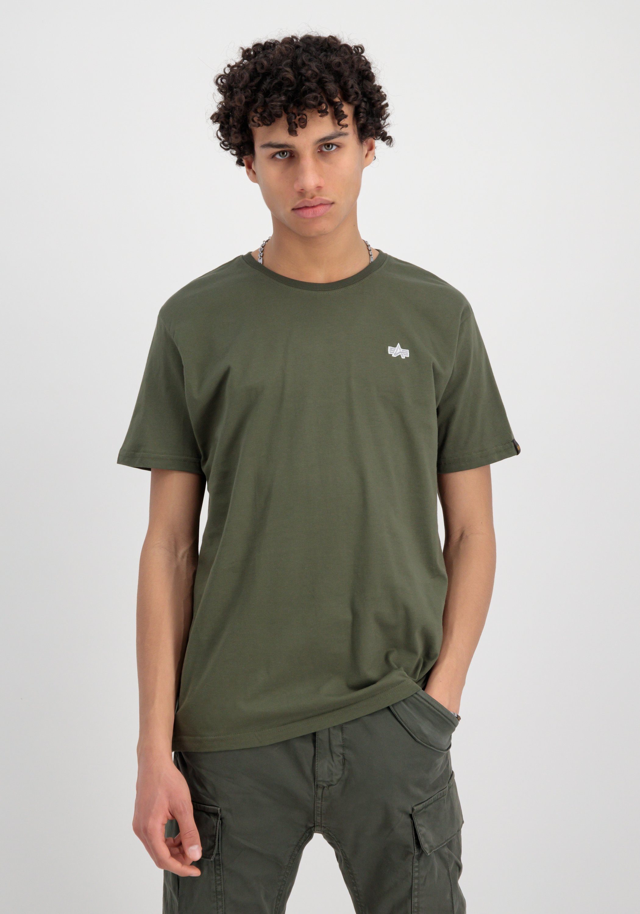 Alpha Industries T-Shirt Alpha Industries Men - T-Shirts Unisex EMB T-Shirt dark green