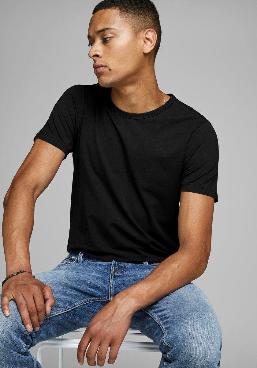 T-Shirt TEE & black O-NECK BASIC Jack Jones