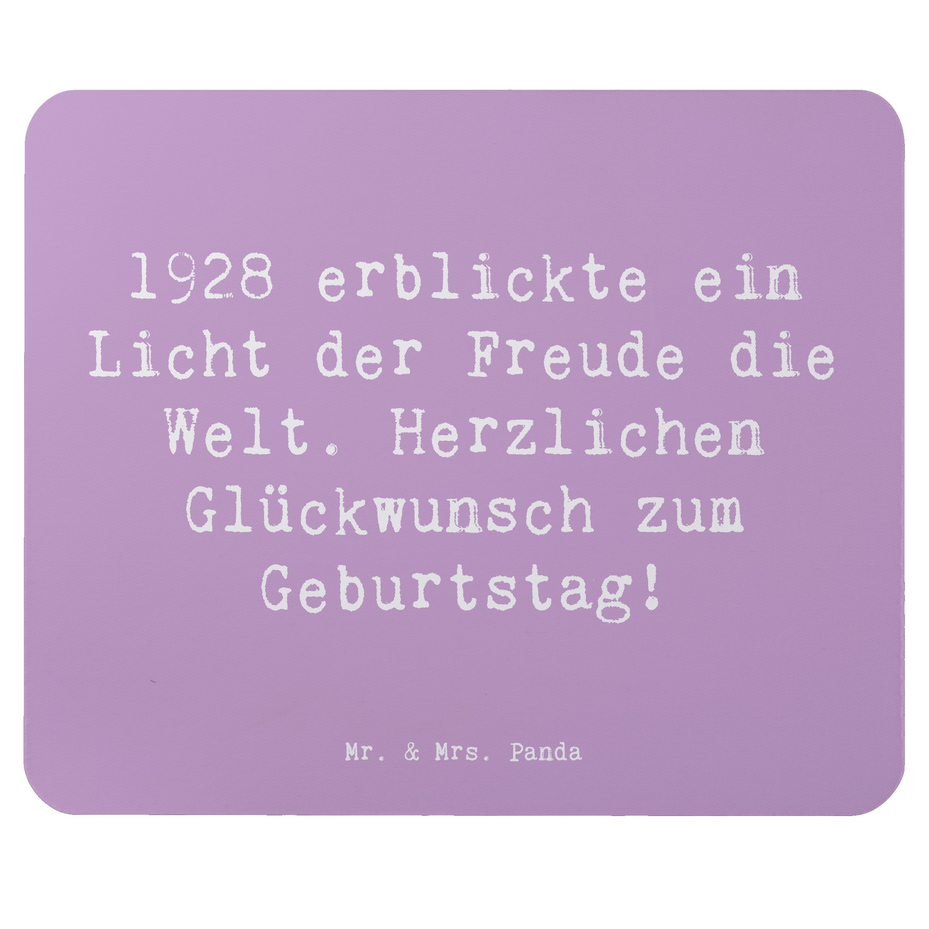 Mauspad Spruch 1928 Geburtstag Freude - Lavendeltraum - Geschenk, besondere G