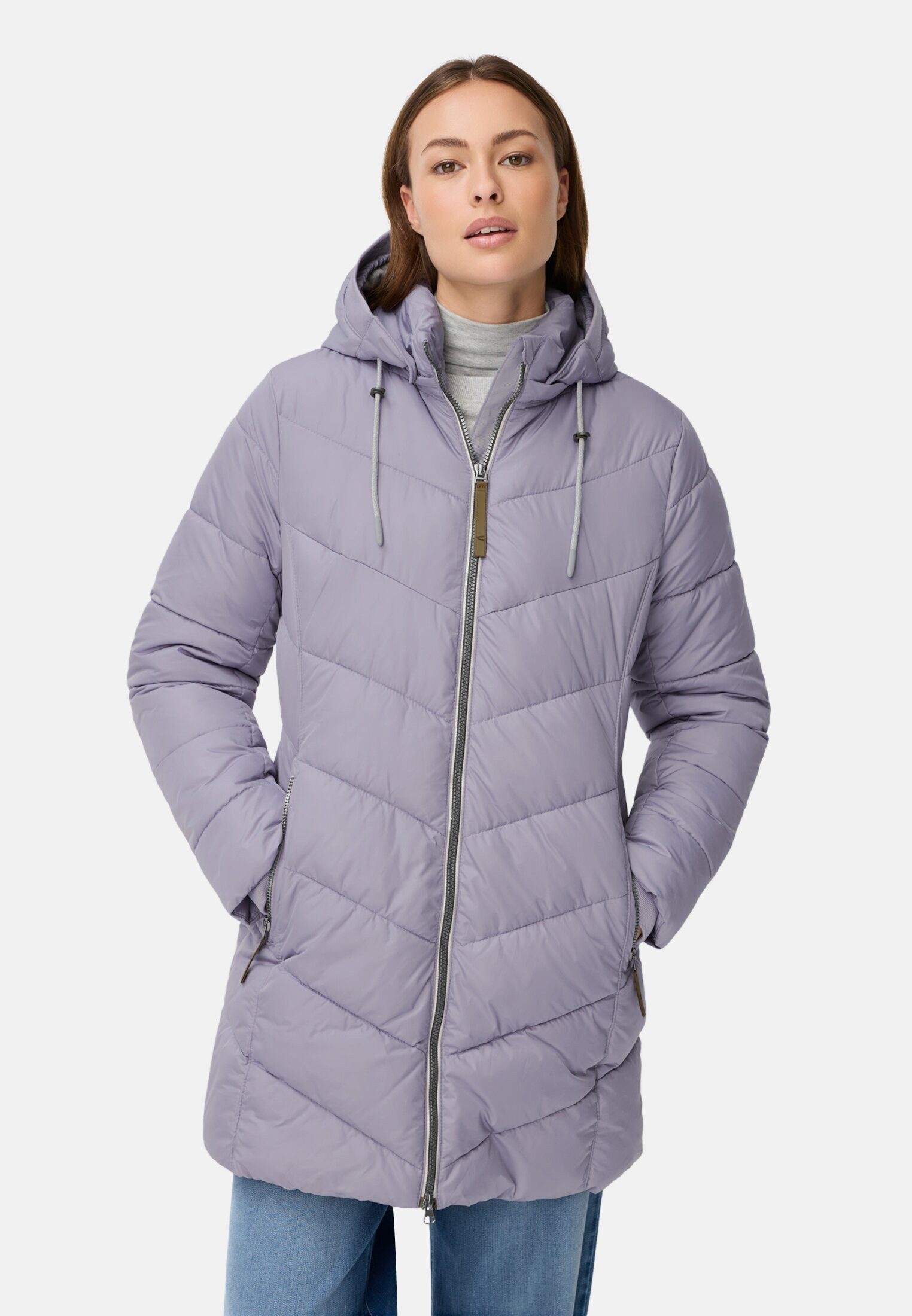 camel active Steppjacke mit abnehmbarer Kapuze Langarm Abnehmbare Kapuze