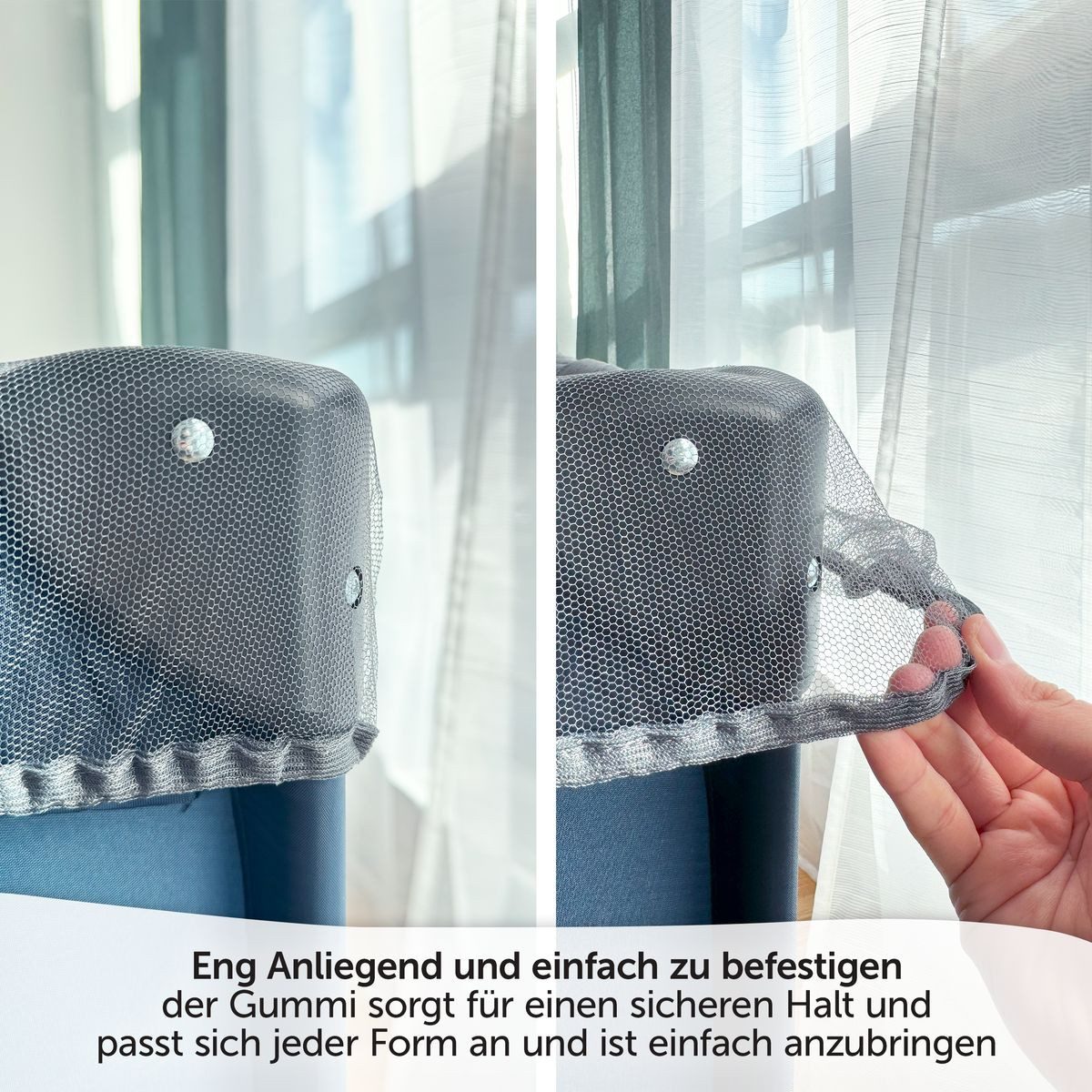 Zamboo Baby-Reisebett Universal - Grau, Insektenschutz / Mückennetz für Baby Reisebett Moskitonetz Babybetten