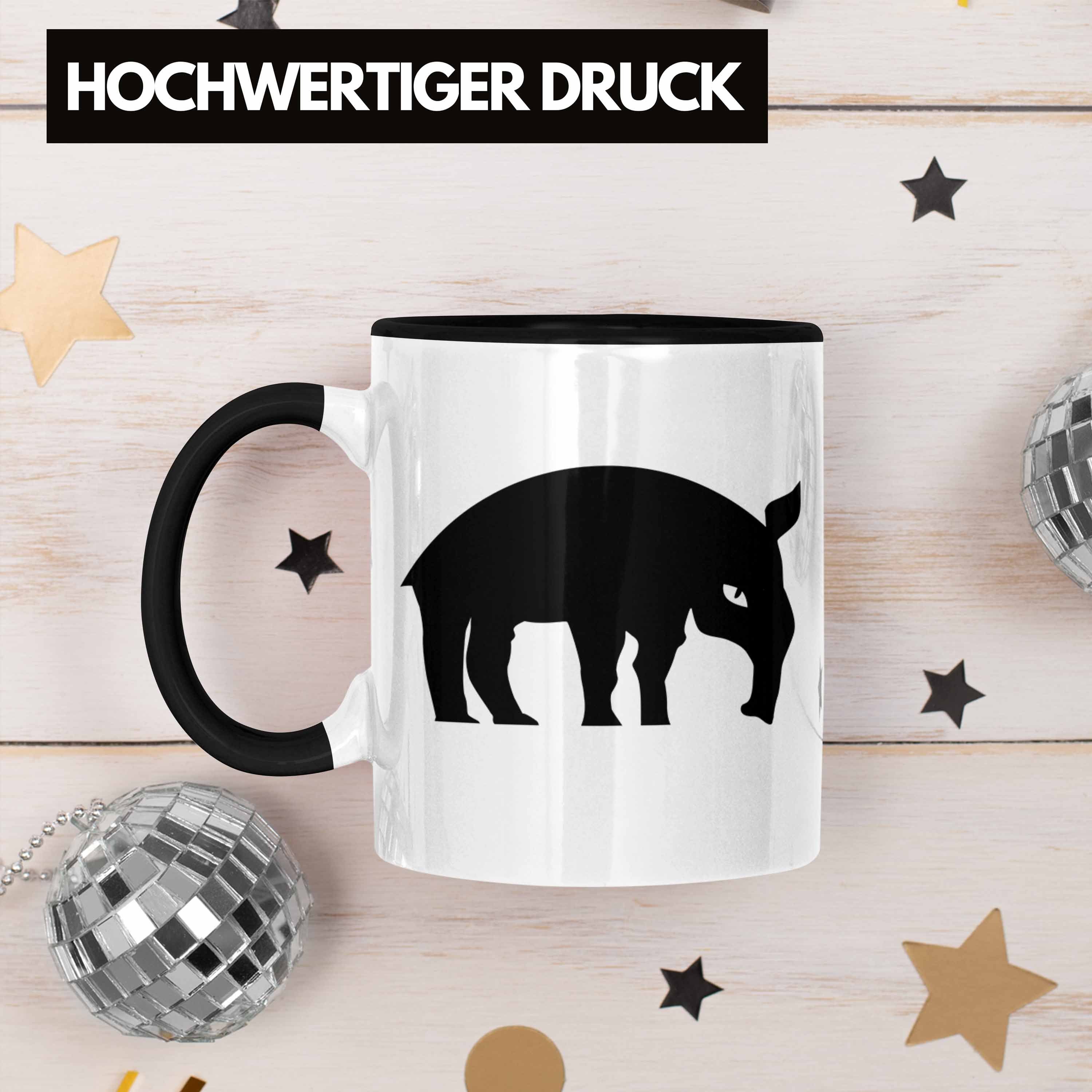 Tasse Schwarz Trendation Ameisenbär Lustige Tasse