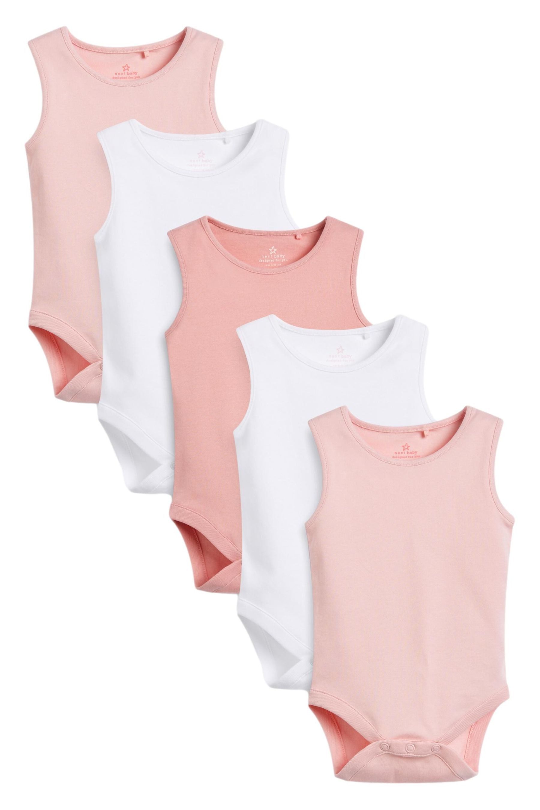 Next Kurzarmbody 5er-Pack ärmellose Baby-Bodysuits (5-tlg)