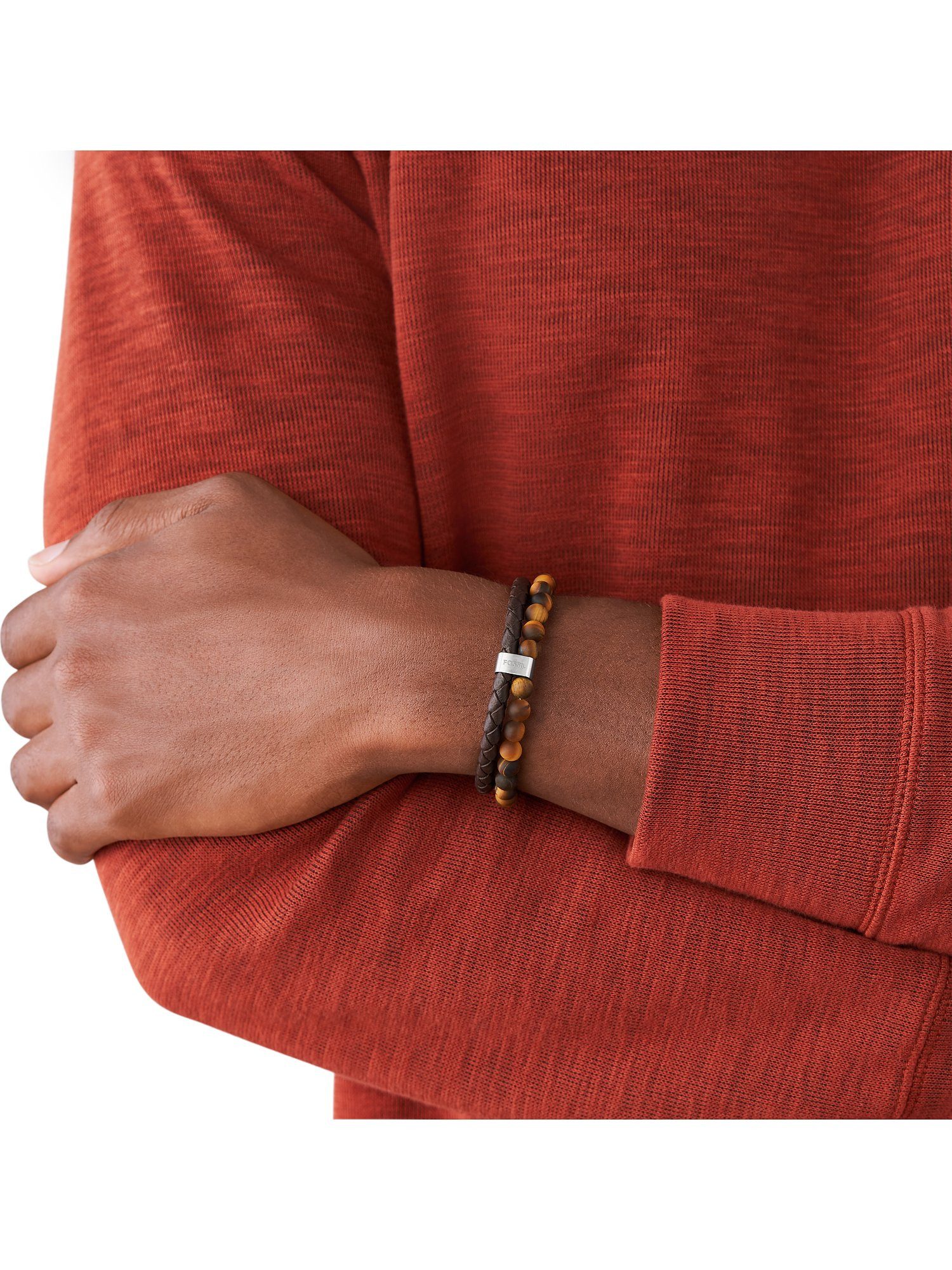Fossil Armband Fossil Herren-Armband Stein günstig online kaufen