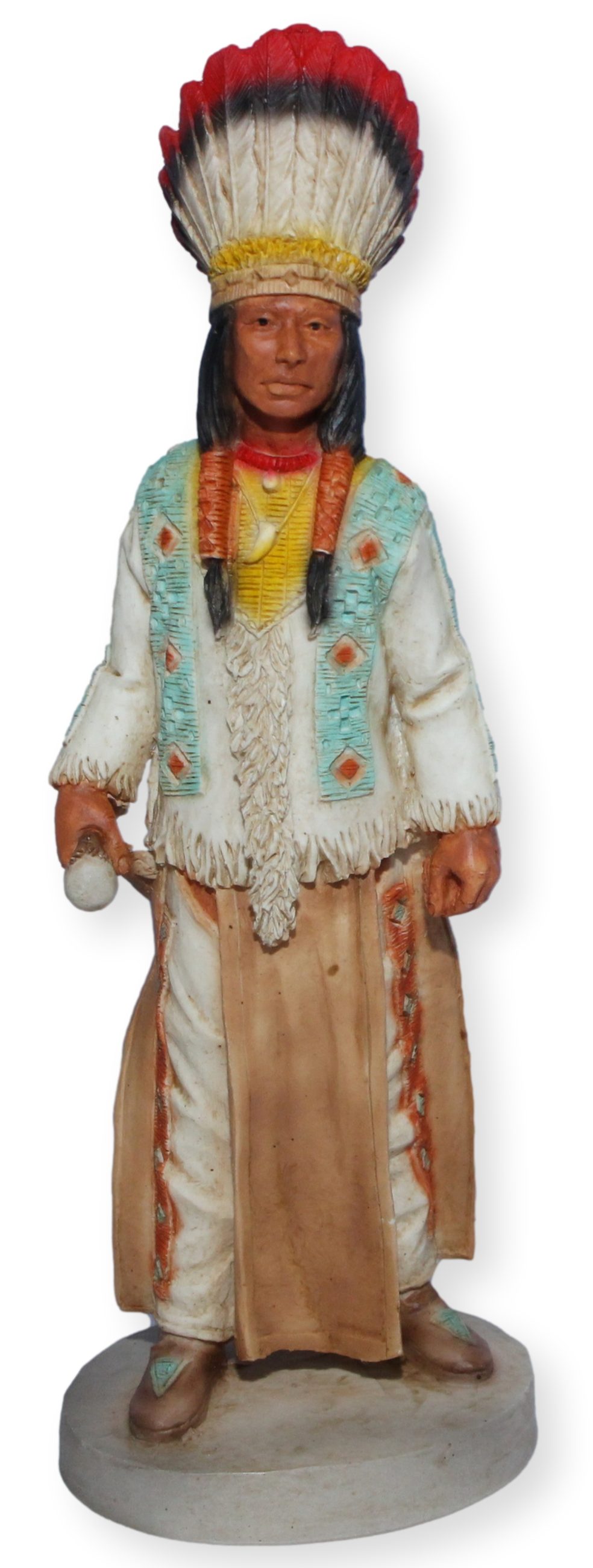 Castagna Dekofigur Native American Jicarilla Apache H 19 cm mit Kopfschmuck Dekofigur Castagna