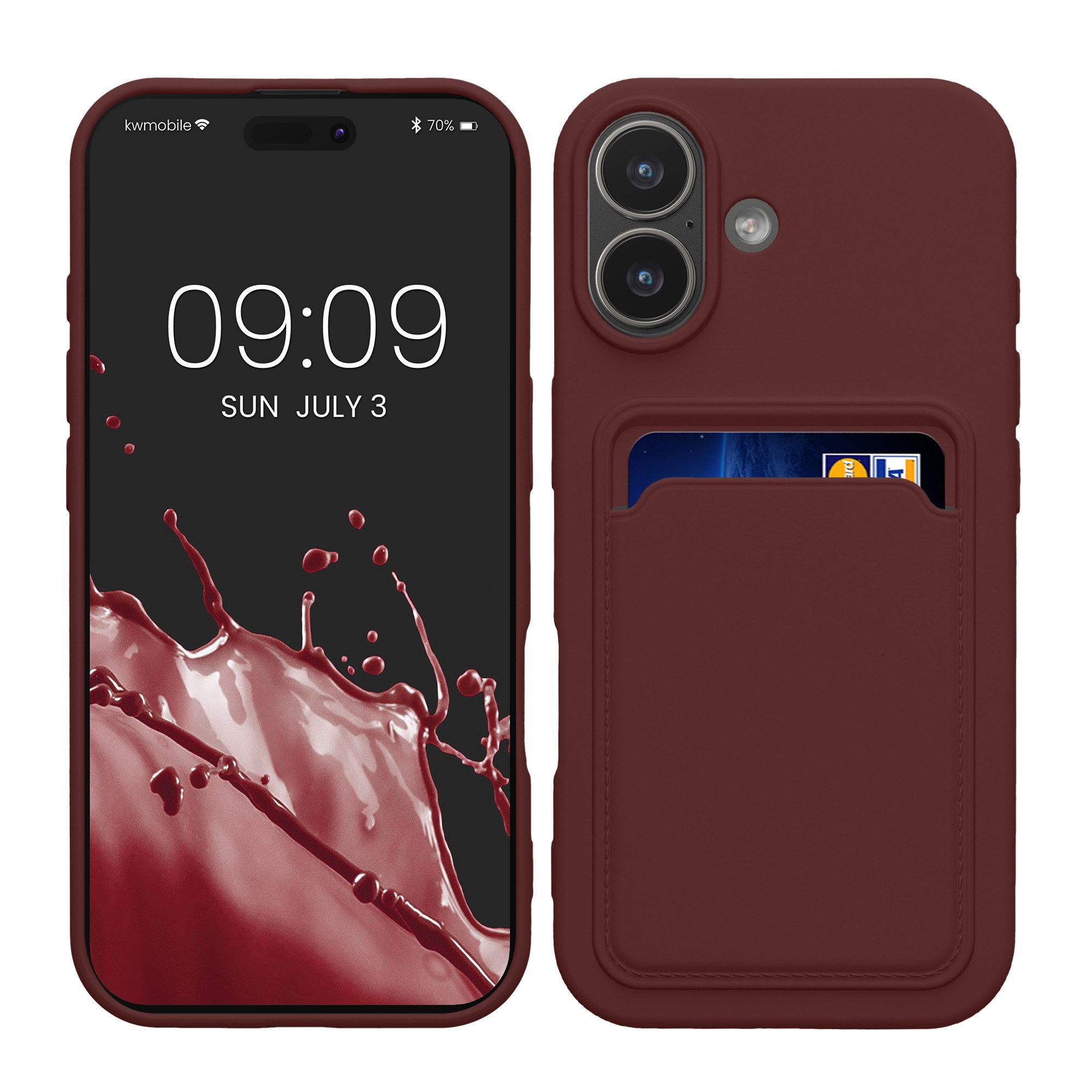 kwmobile Smartphone-Hülle Hülle für Apple iPhone 17, Handyhülle mit Fach für Karten - Handy Cover Case