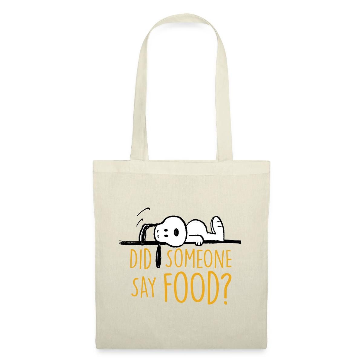 Spreadshirt Henkeltasche Peanuts Snoopy Ich Hab Hunger Lustiger Spruch Stoffbeutel (1-tlg)