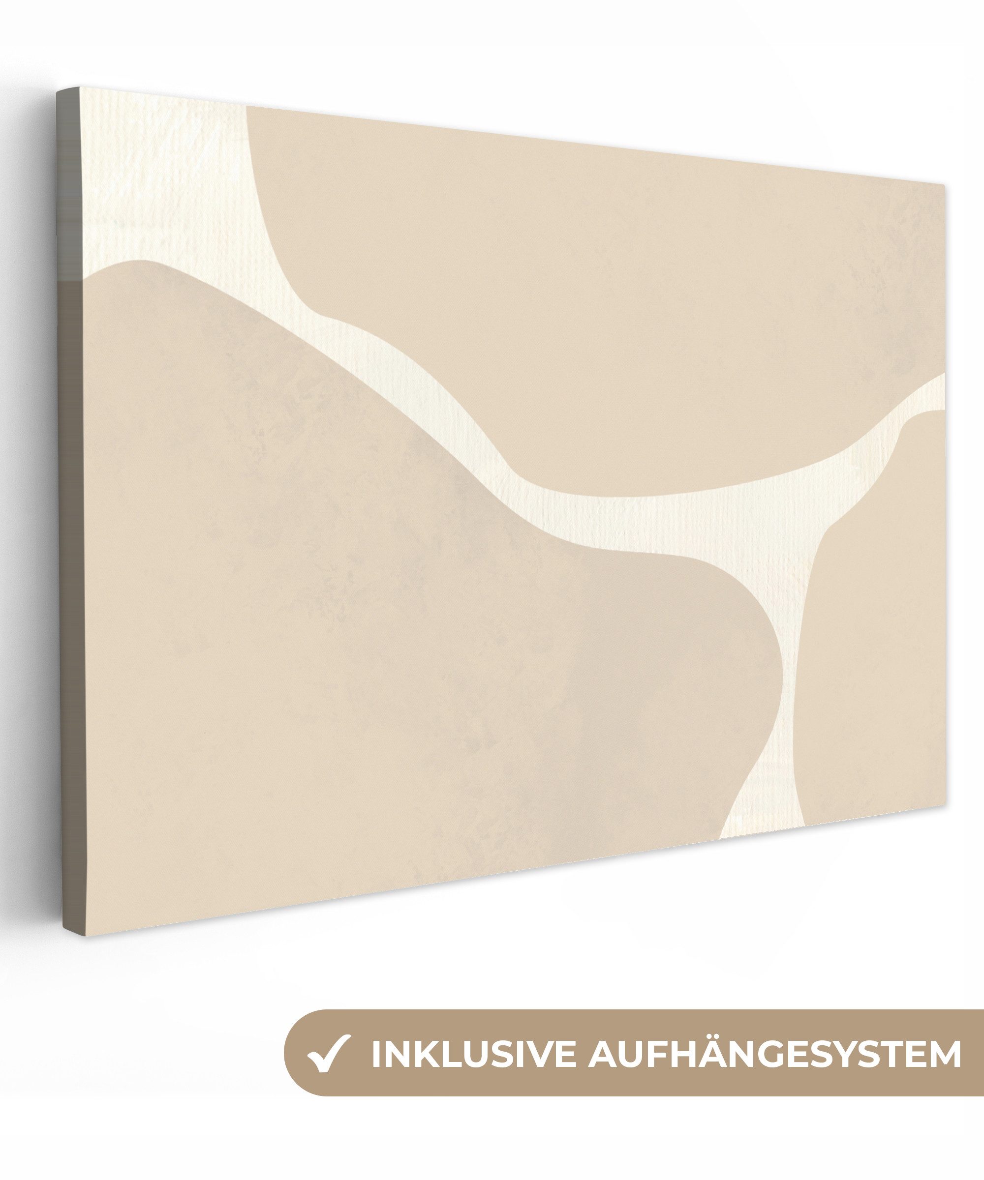 OneMillionCanvasses® Leinwandbild Abstrakt - Beige - Moderne Kunst, Fotodru günstig online kaufen