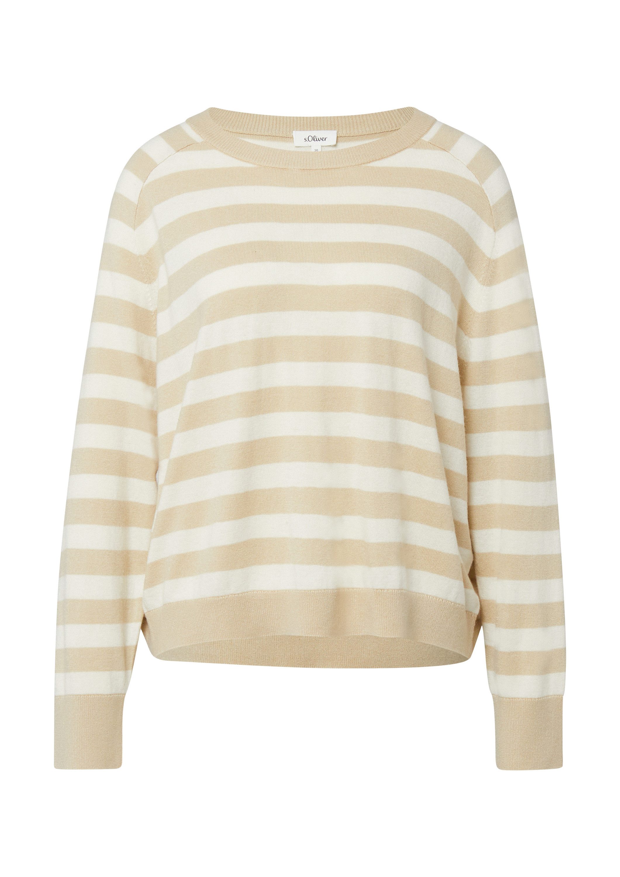 s.Oliver Longpullover Strickpullover Oversized Strickpullover aus Viskosemix