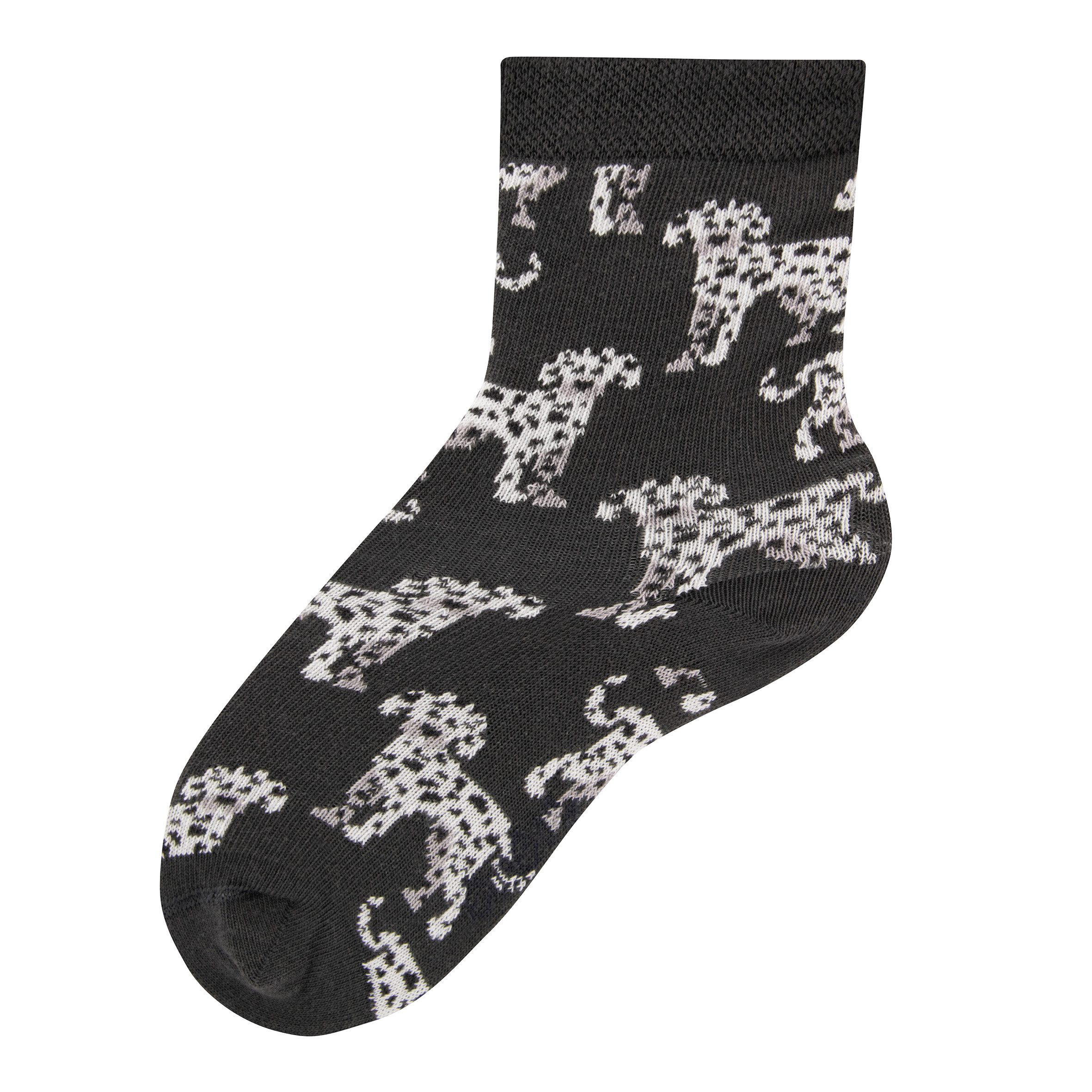 Ewers Socken Ewers 2er Pack Dalmatiner/Punkte Mädchen Socken Strümpfe grau (2-Paar)