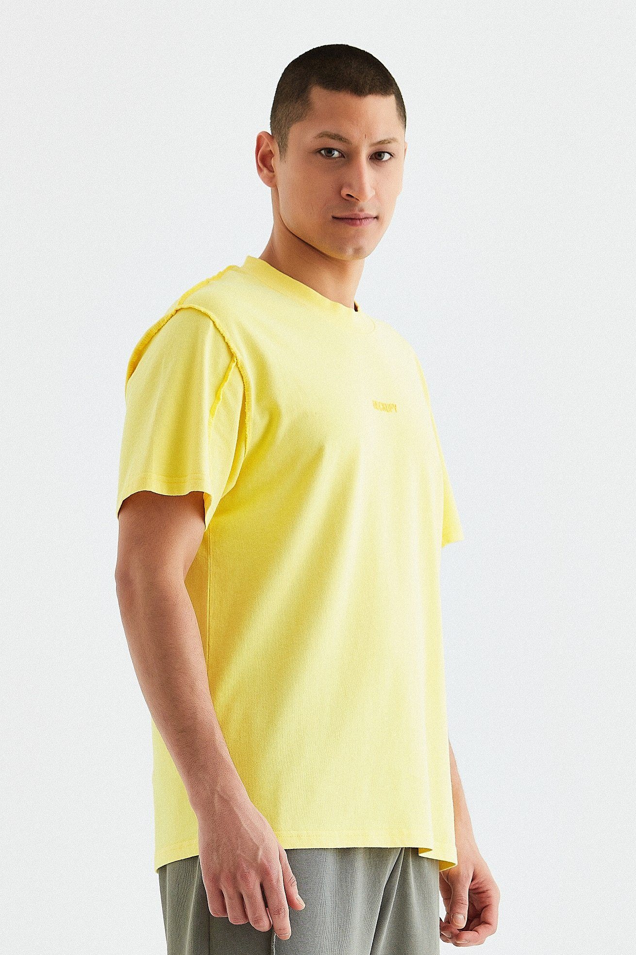 Rockupy T-Shirt für "Lukas" Grau Herren in Gelb